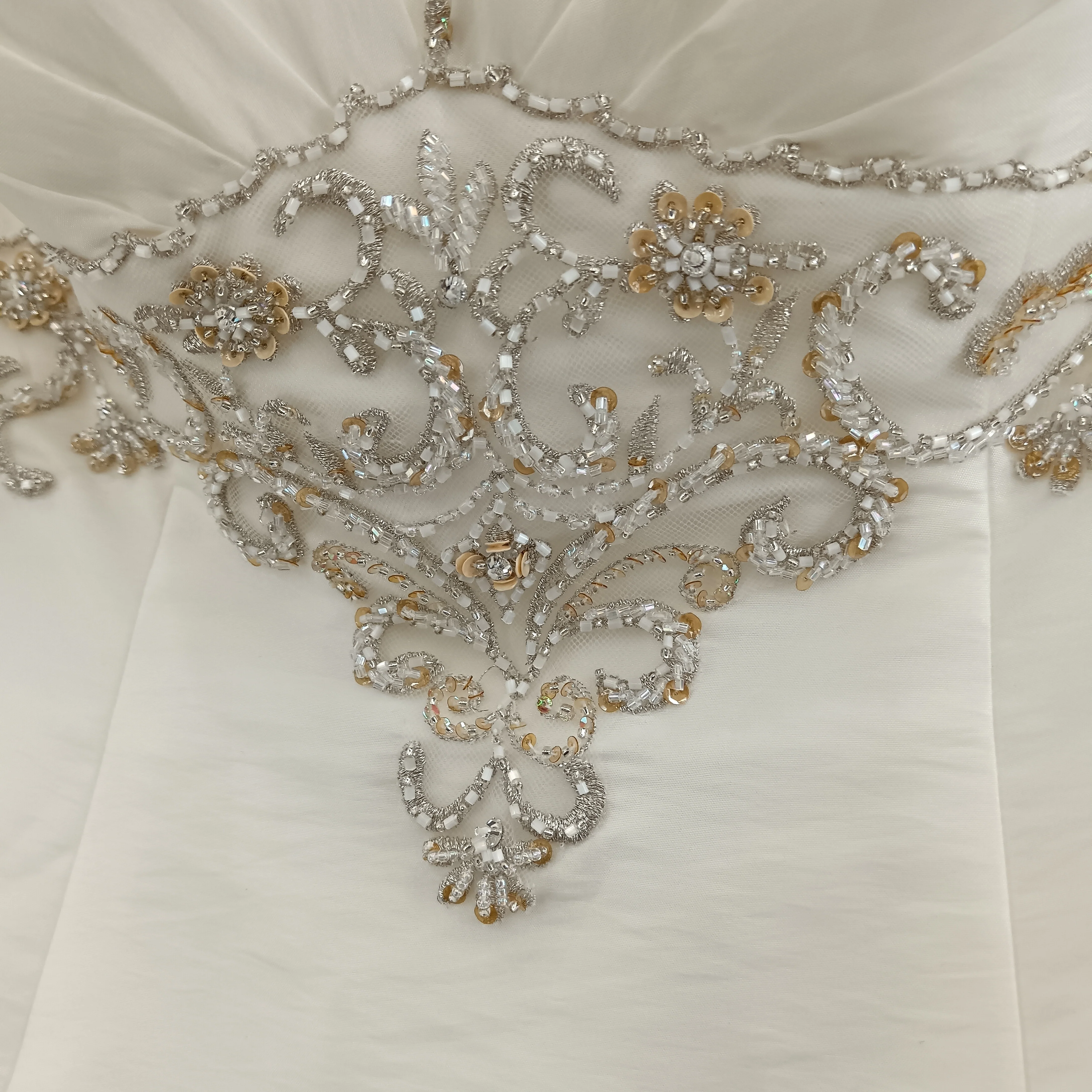 Ginnis Fashion Wedding Hi-Low Ivory Dress Strapless UK 12 Womenswear | Pre-loved - Image 4