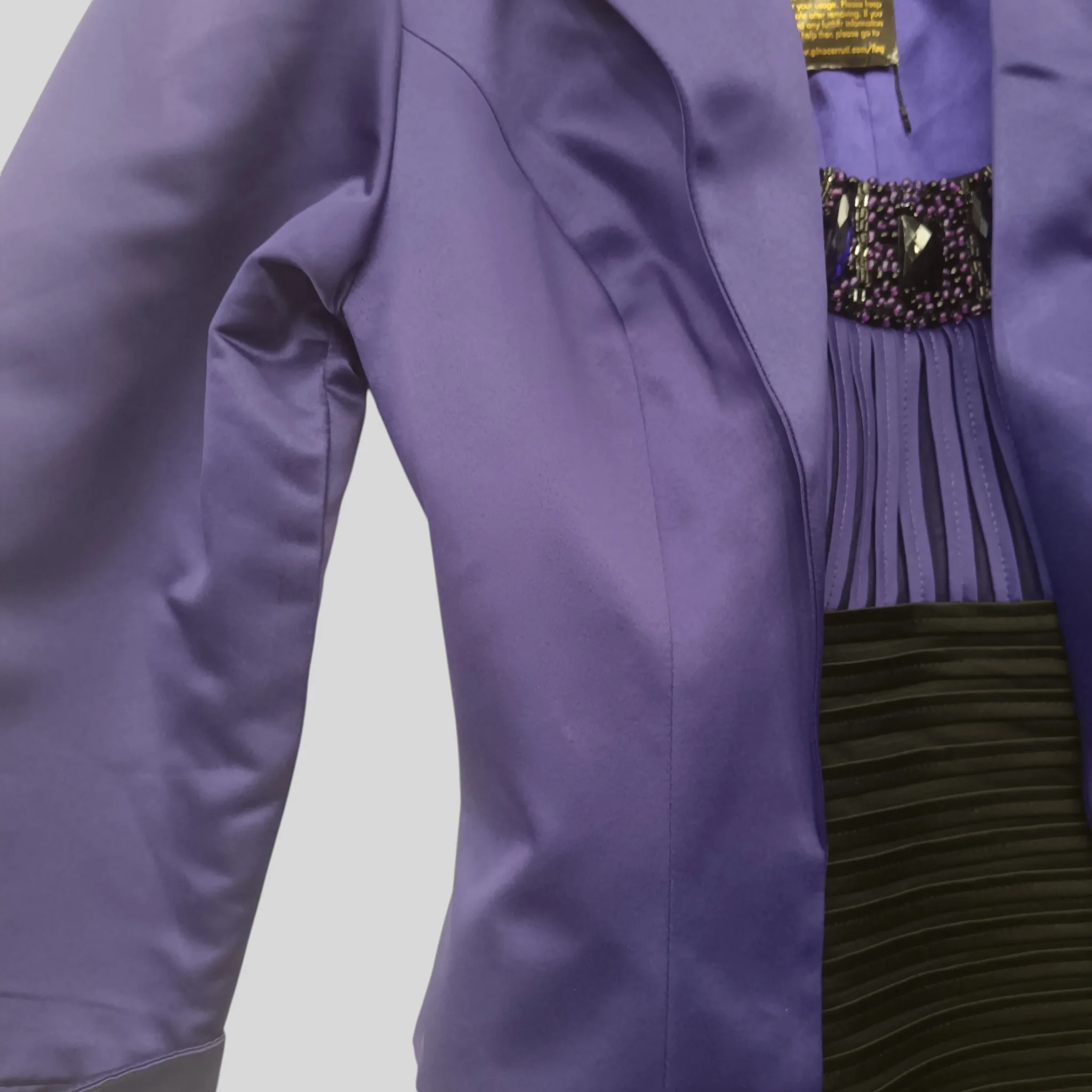 Gino Cerutti Mother of Bride Purple & Black  Dress With Matching Jacket  UK XS  -Tags On Womenswear | Pre-loved - Image 4