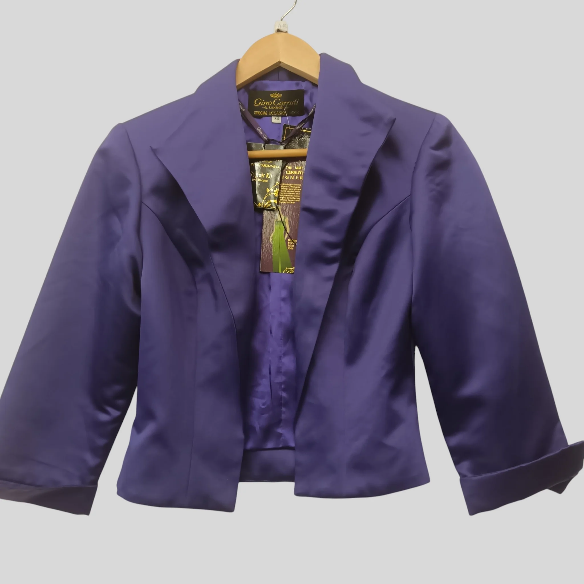 Gino Cerutti Mother of Bride Purple & Black  Dress With Matching Jacket  UK XS  -Tags On Womenswear | Pre-loved - Image 5