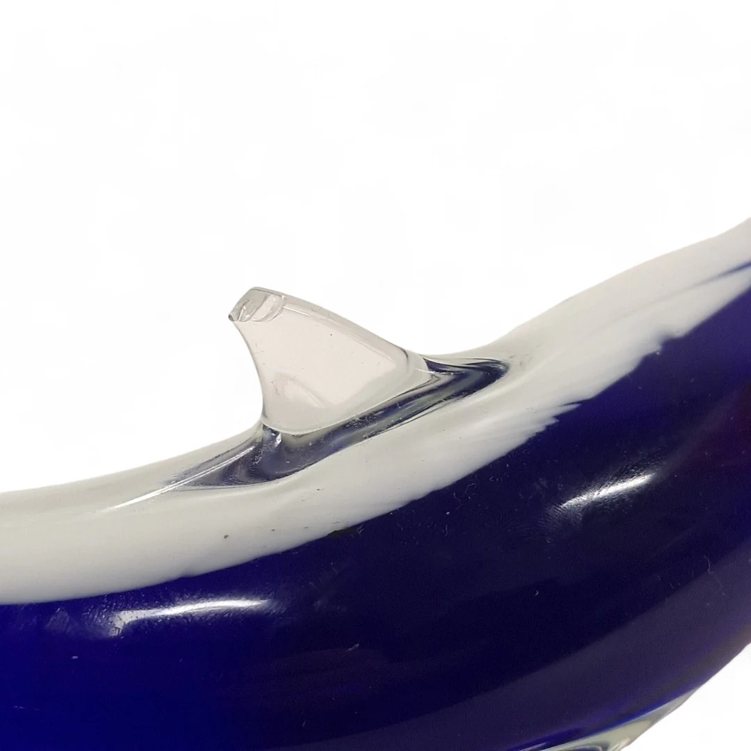 Glass Dolphin Figurine Ornament Collectable Blue Clear | Preloved - Image 6