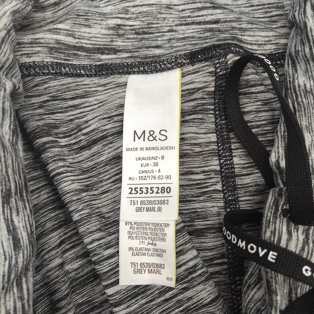 Go Move M&S Gym Shorts UK 8 Grey Marl Womenswear | Pre-loved - Image 4