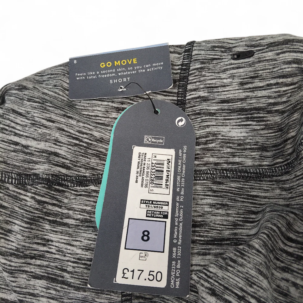 Go Move M&S Gym Shorts UK 8 Grey Marl Womenswear | Pre-loved - Image 5