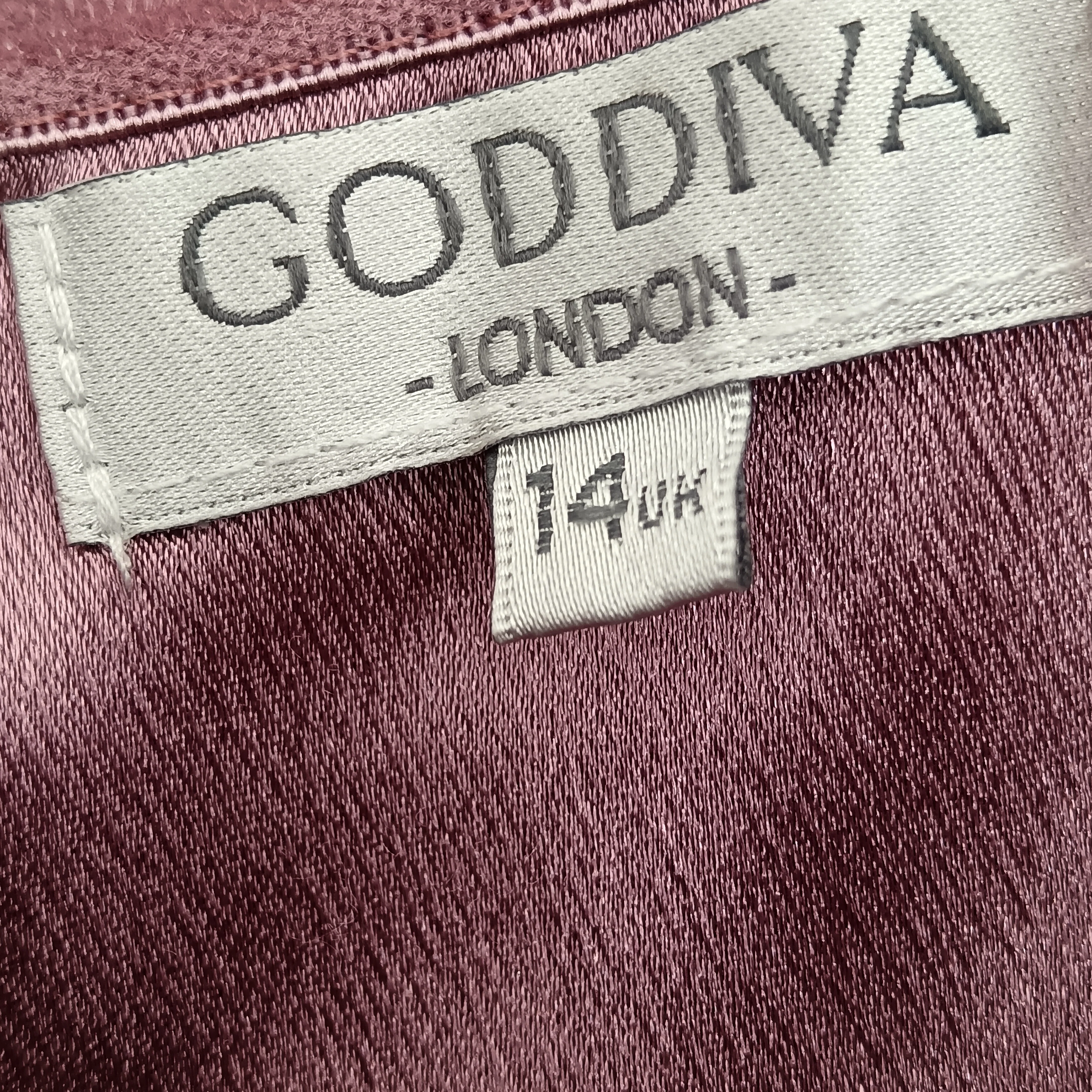 Goddiva London Women's Special Occasion Bridesmaid Wrap Style  Dress Satin Mauve UK 14 - Tags On - Womenswear | Pre-loved - Image 3
