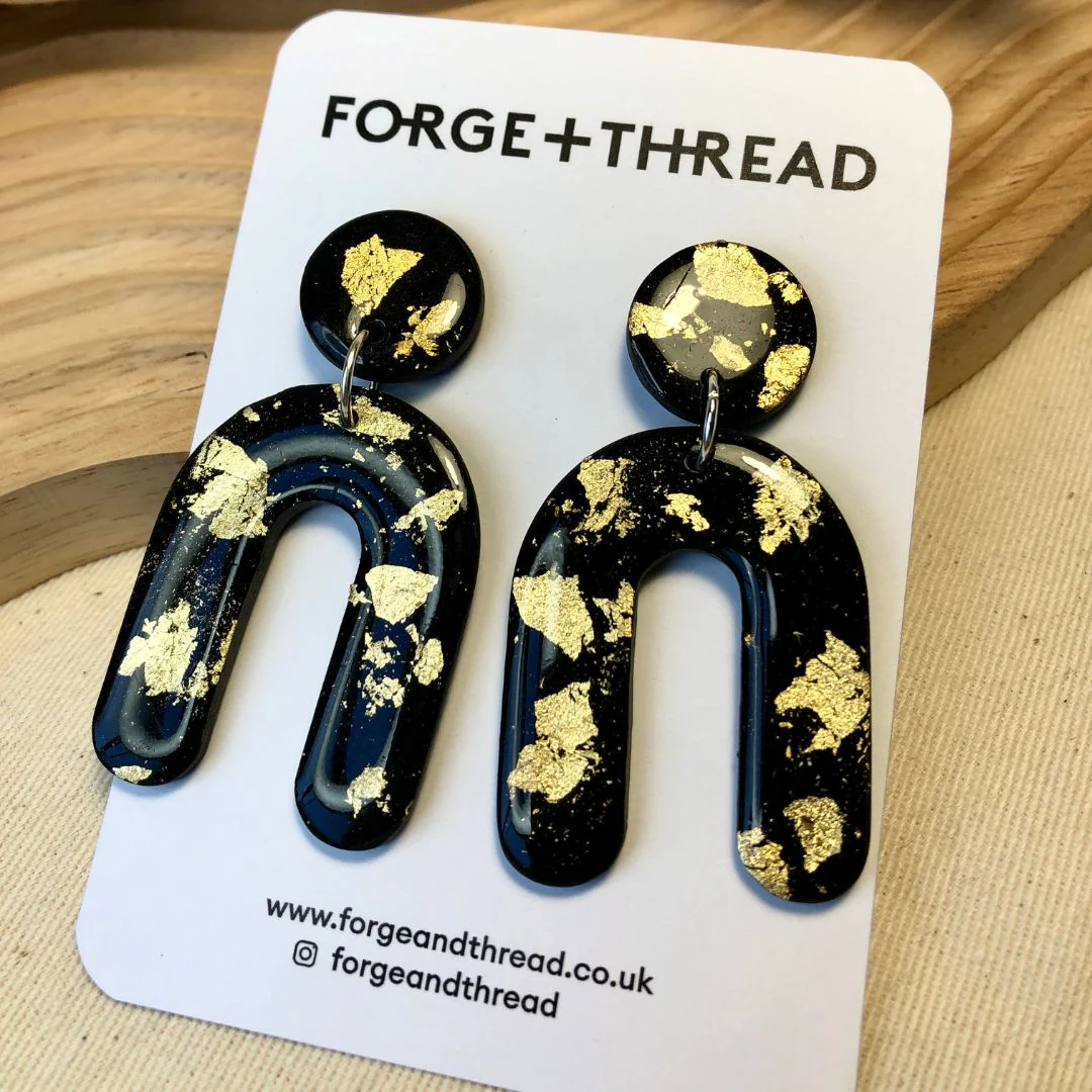 Gold rounded Arch Earring | Forge + Thread - Image 3