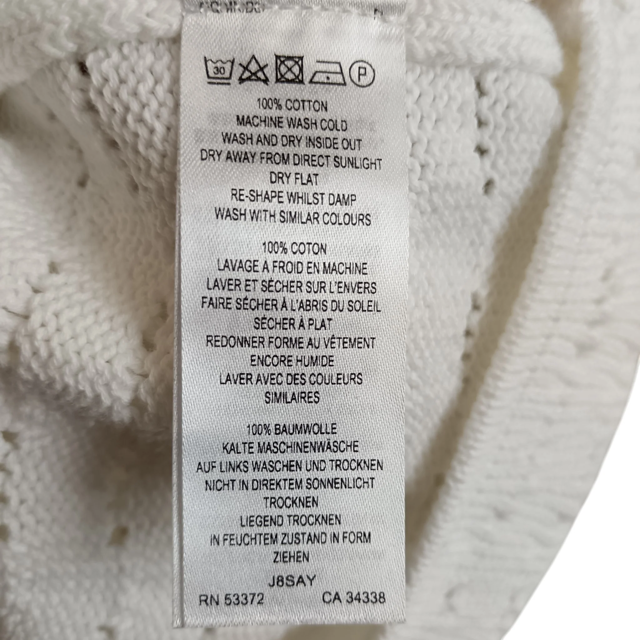 Great Plains Ladies Knitted White Top Collared UK Large -Tags On - Womenswear | Pre-loved - Image 5