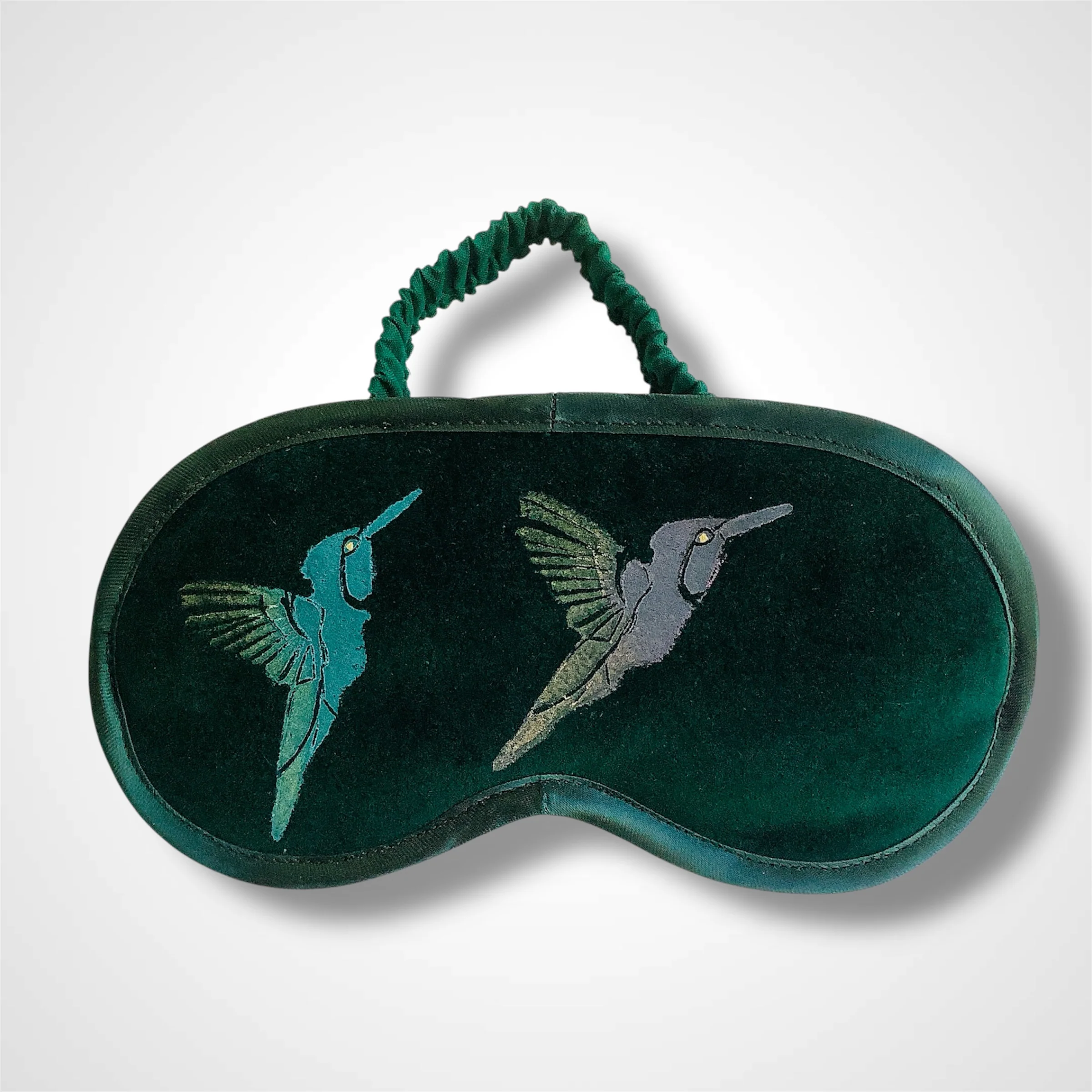 Green Humming bird | Eye mask | Raina Atelier - Image 2