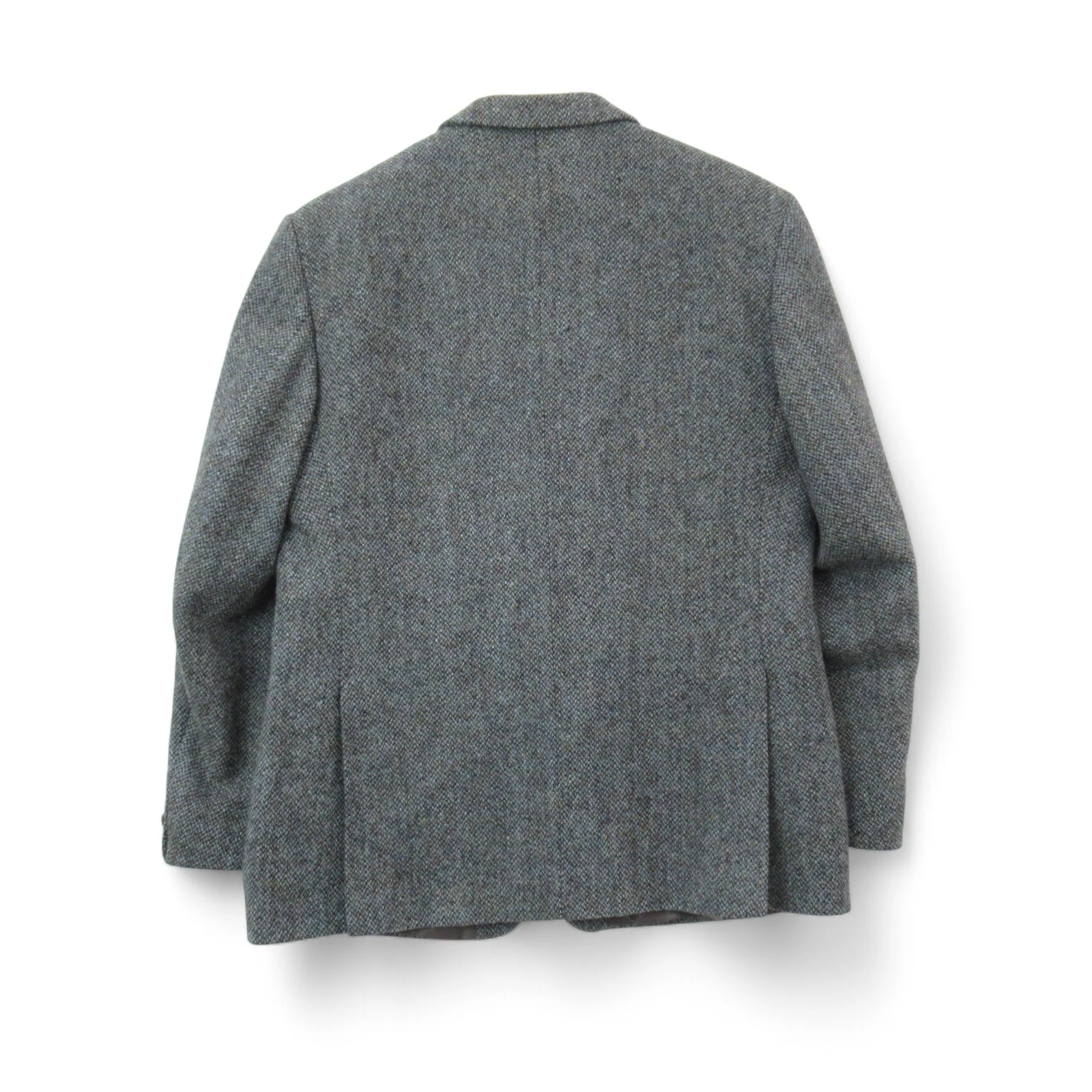 Greenwoods Tweed Blazer Jacket 46 Blue Grey Menswear | Pre-loved - Image 4