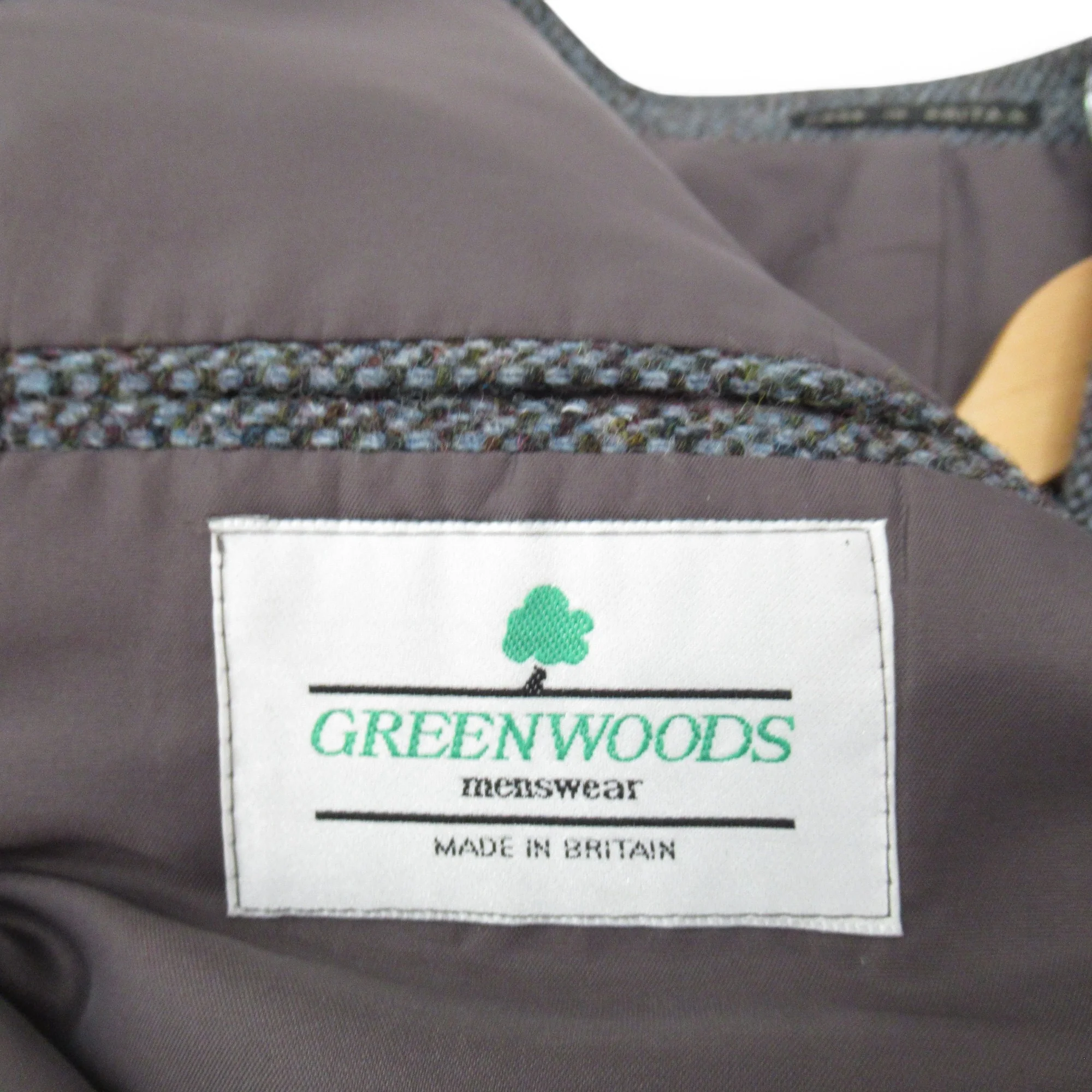 Greenwoods Tweed Blazer Jacket 46 Blue Grey Menswear | Pre-loved - Image 6