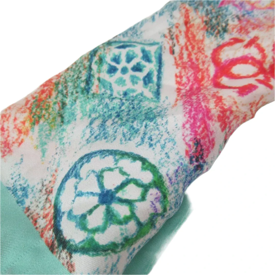 Guess 19"x19" Multicoloured Logo Head Scarf Womenswear | Preloved - Image 5