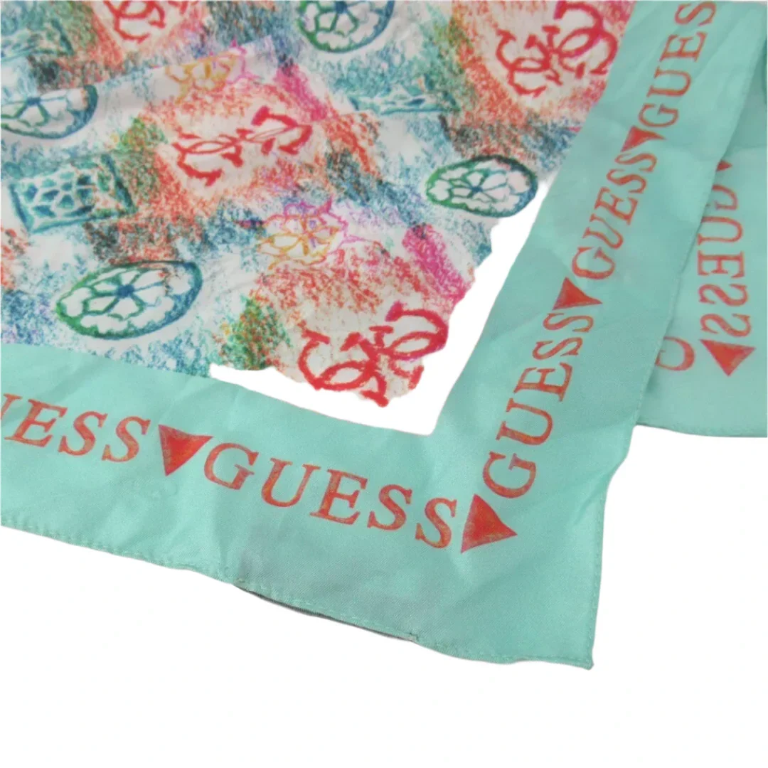 Guess 19"x19" Multicoloured Logo Head Scarf Womenswear | Preloved - Image 6