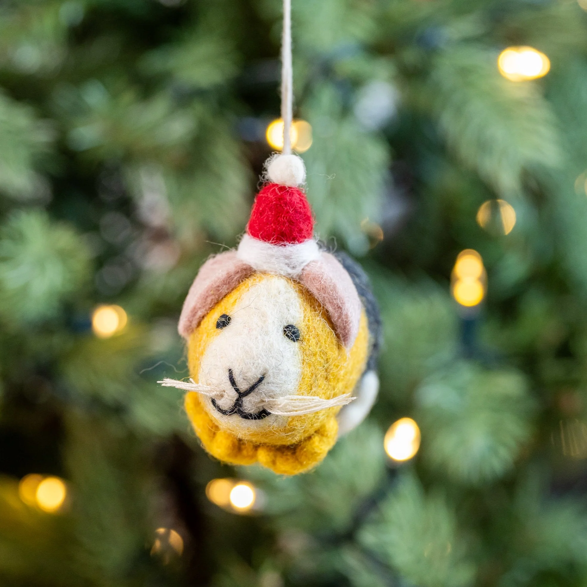 Guinea Pig with Hat  | Handmade Christmas Decoration - Image 2