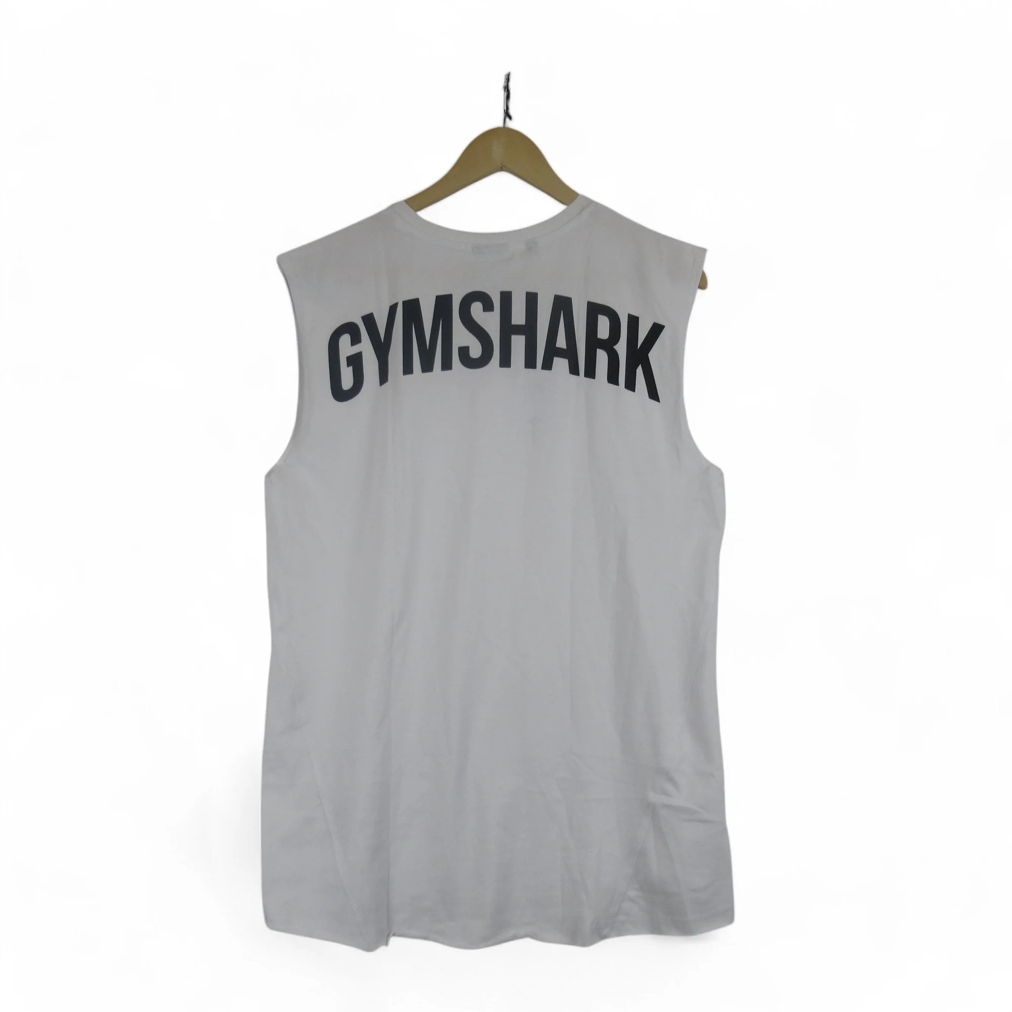 Gymshark Power Tank Medium White Vest Oversized Menswear | Preloved - Image 4