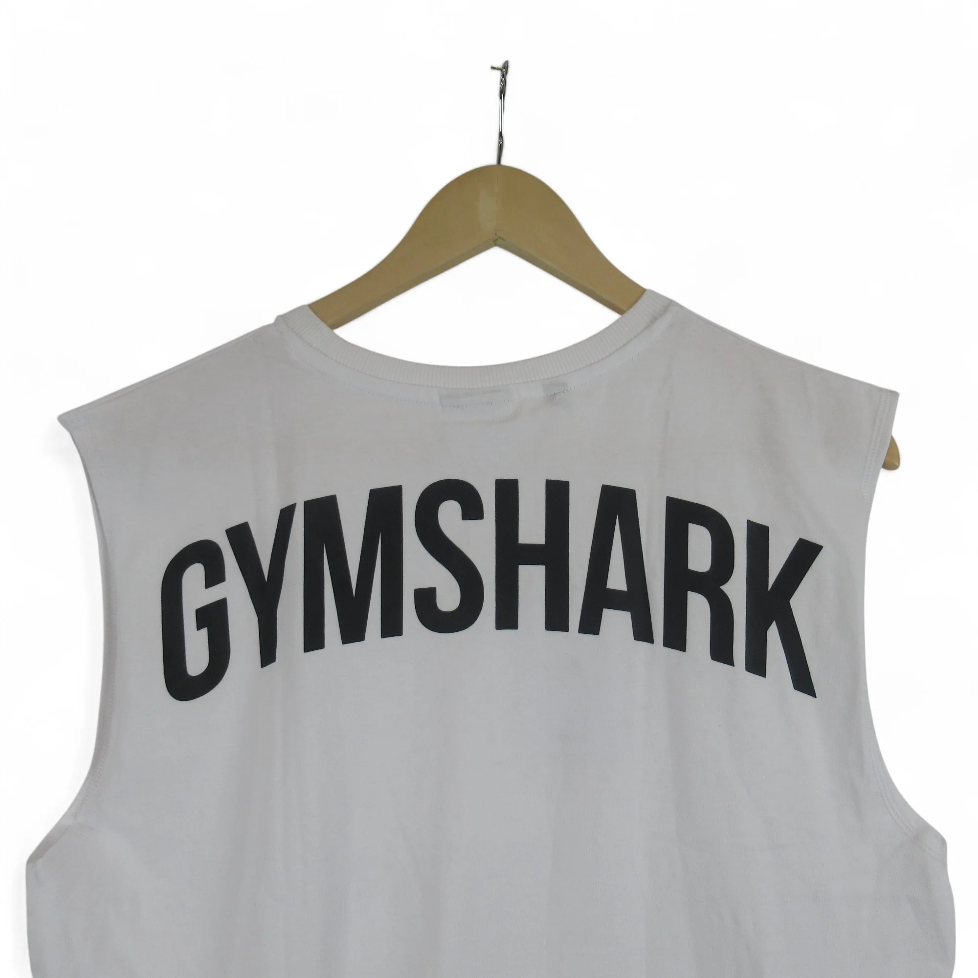 Gymshark Power Tank Medium White Vest Oversized Menswear | Preloved - Image 5