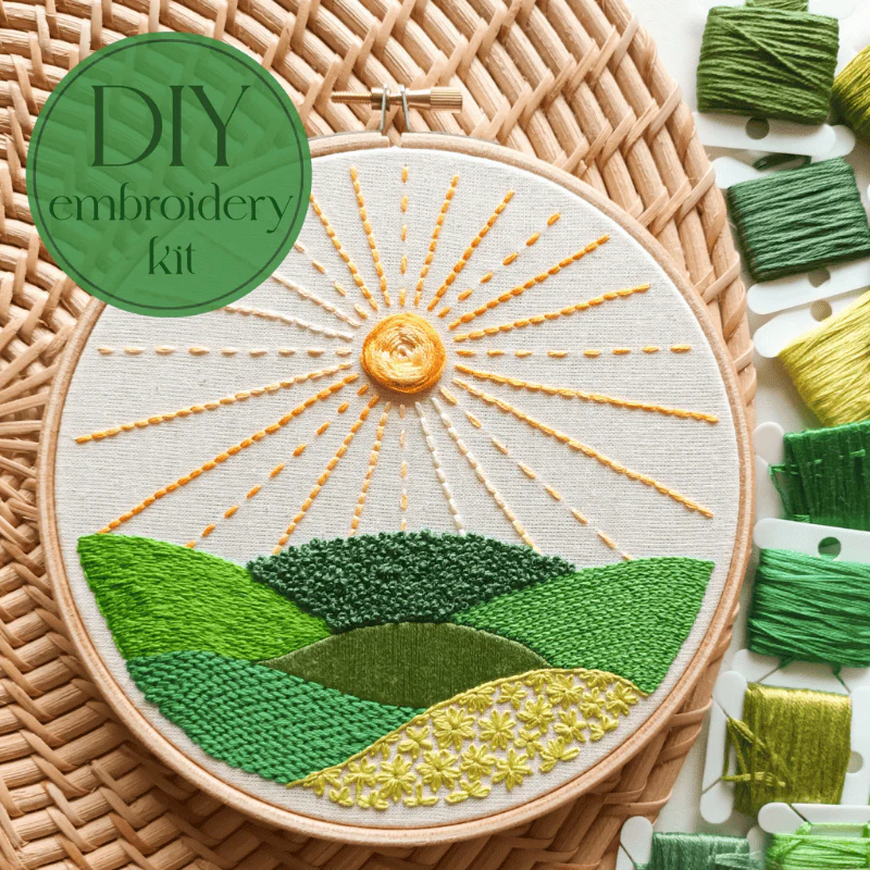 Here comes the sun | DIY Embroidery Kit | EmBeaRoidery