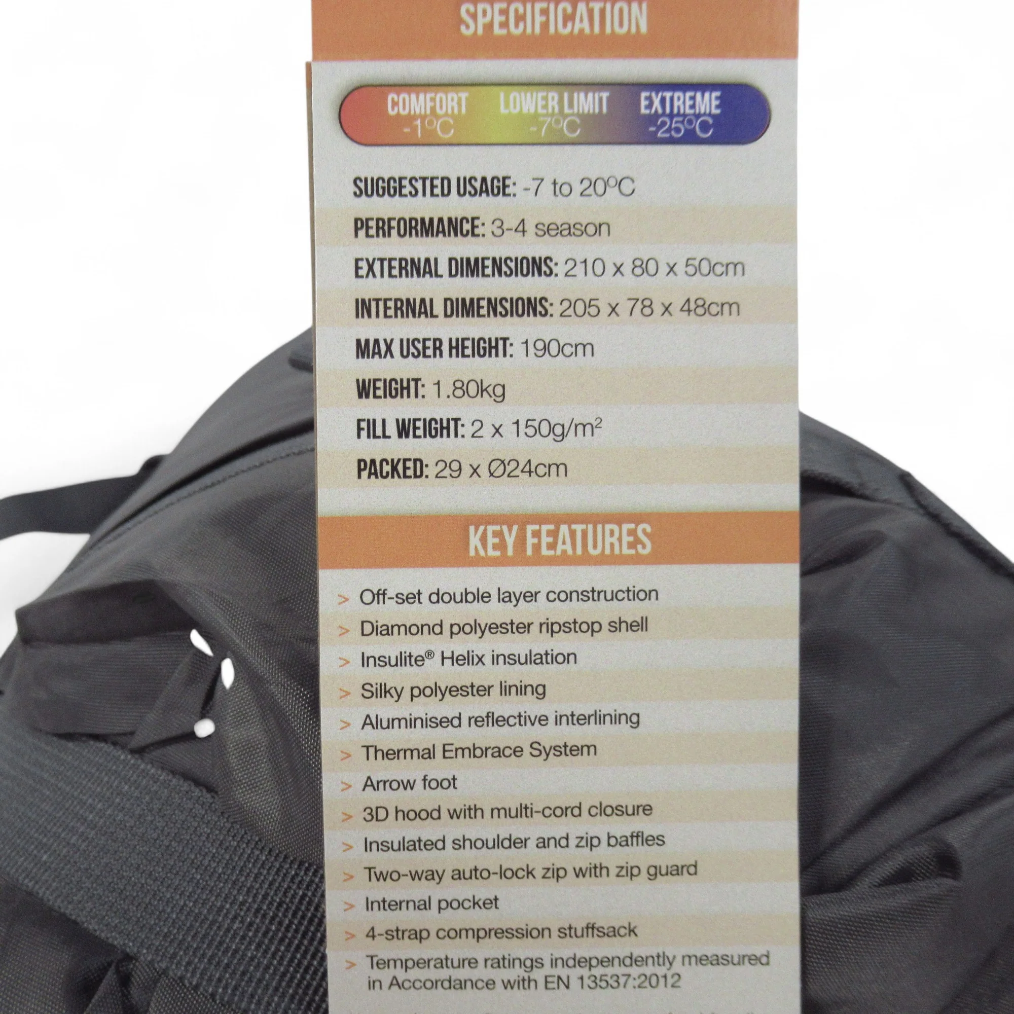 Vango Latitude 300 Sleeping Bag 3-4 Season w/ Stuff Sac | Pre-loved - Image 6