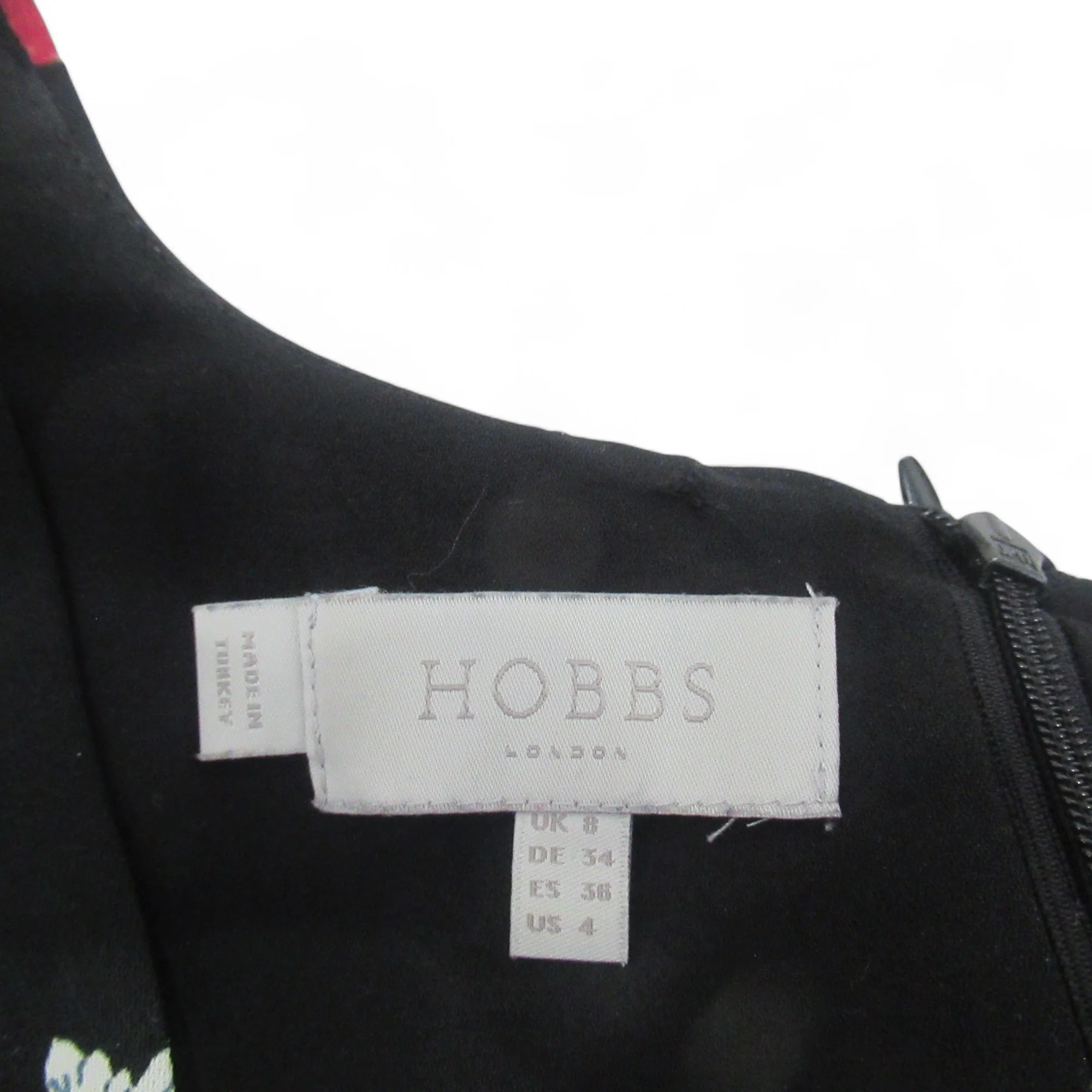 Hobbs UK 8 Black Floral Dress Womenswear | Preloved - Image 5