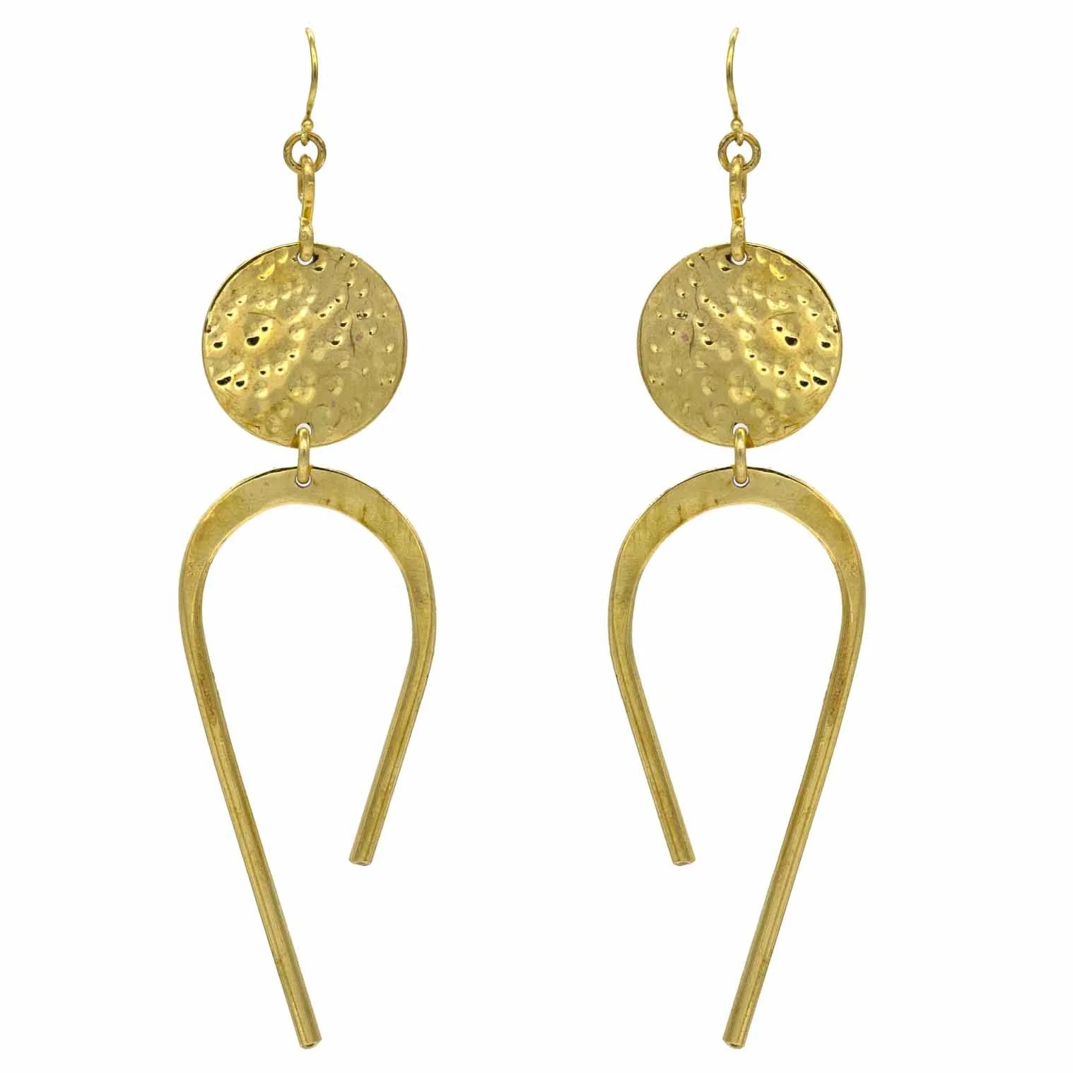 Hooped Brass Earrings - Image 2