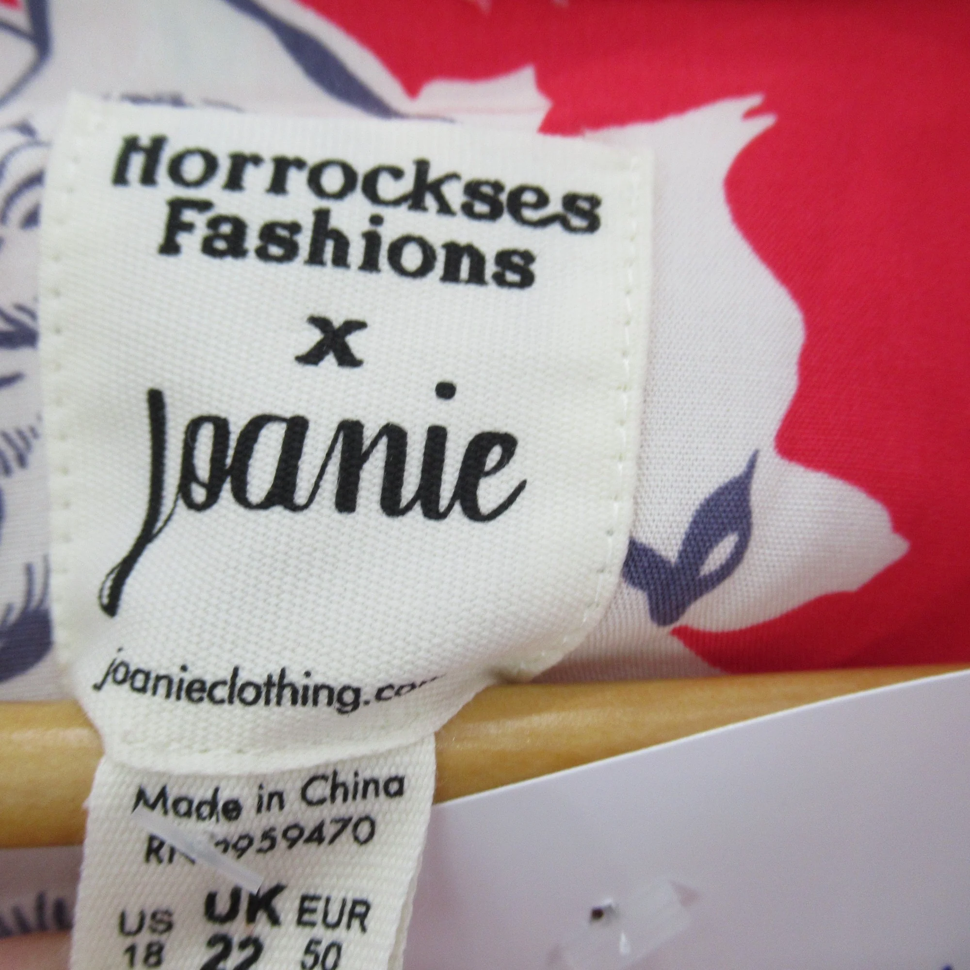 Horrokses Fashions x Joanie Floral Dress Red UK 22 Womenswear | Pre-loved - Image 4