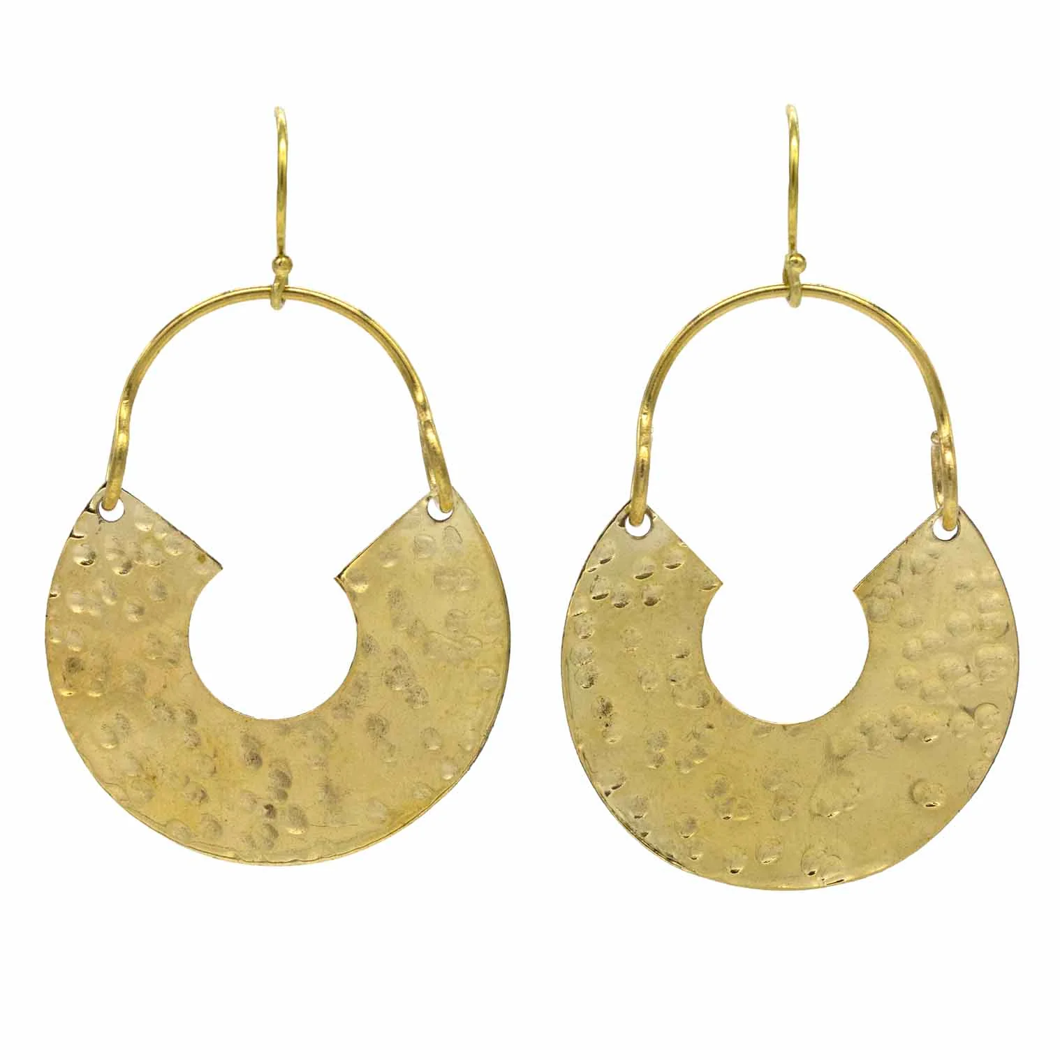 Horseshoe Brass Earrings - Image 2