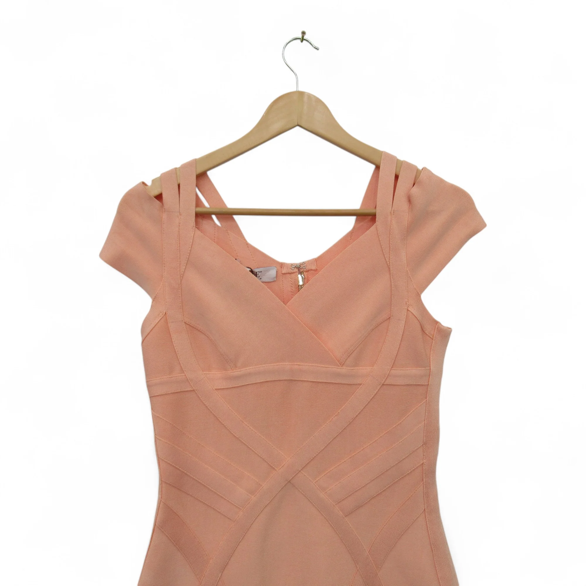 House Of London Bodycon Dress S/M Peach Womenswear | Pre-loved - Image 2