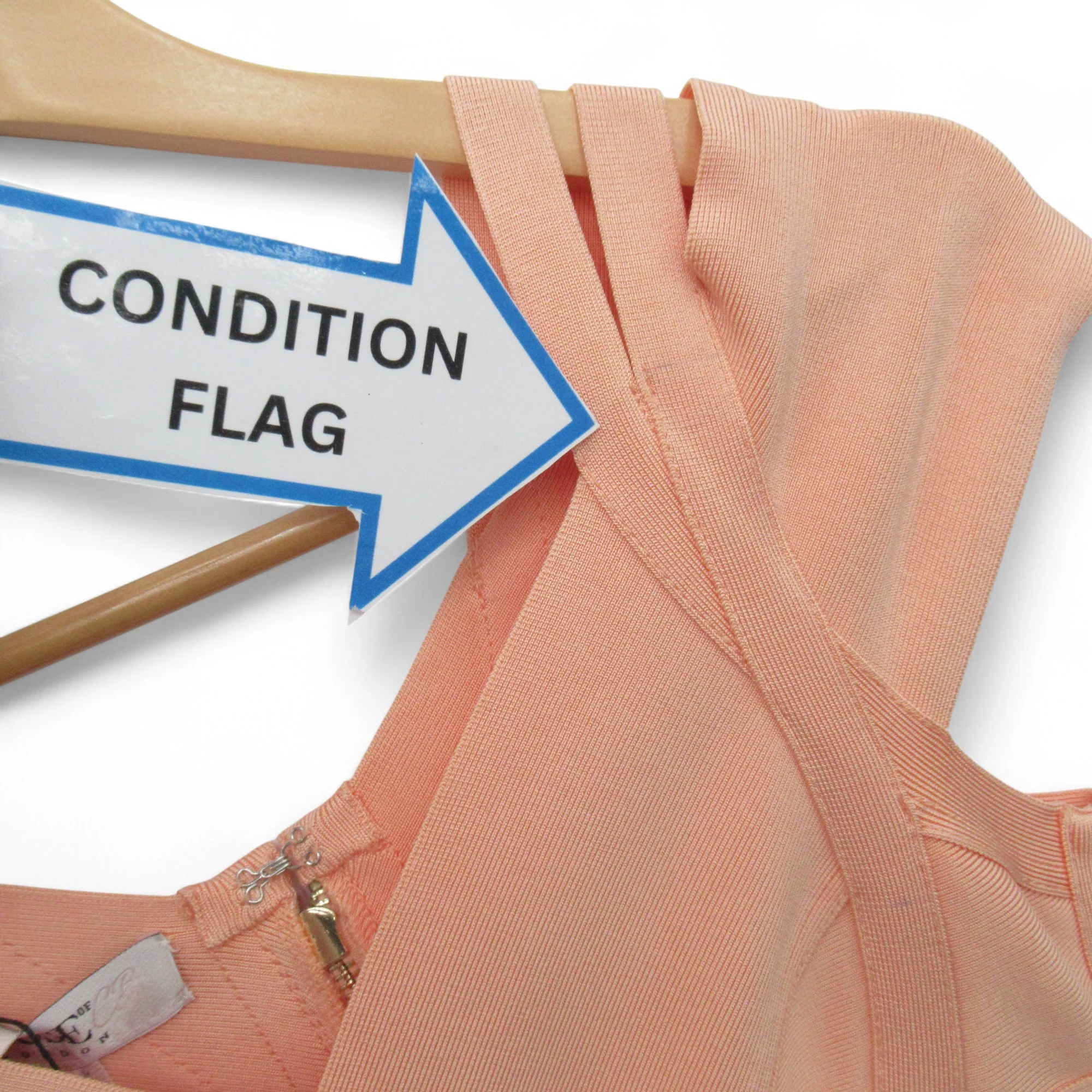 House Of London Bodycon Dress S/M Peach Womenswear | Pre-loved - Image 4