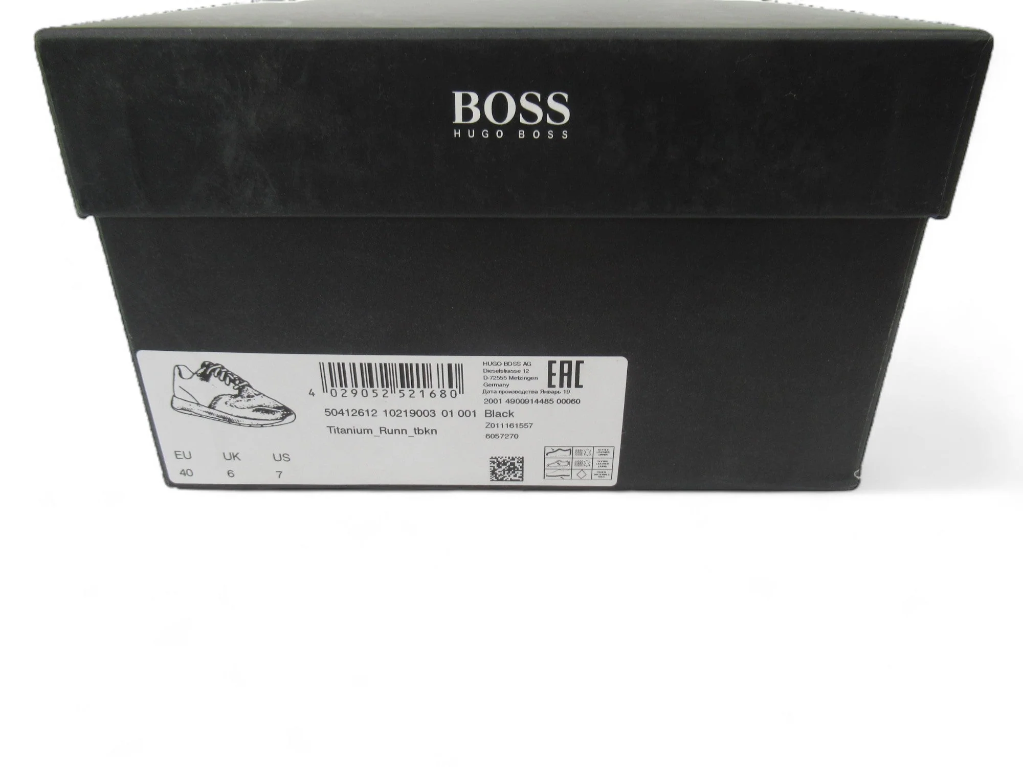 Hugo Boss UK 6 Black Titanium Trainers Leather Womenswear | Preloved - Image 6