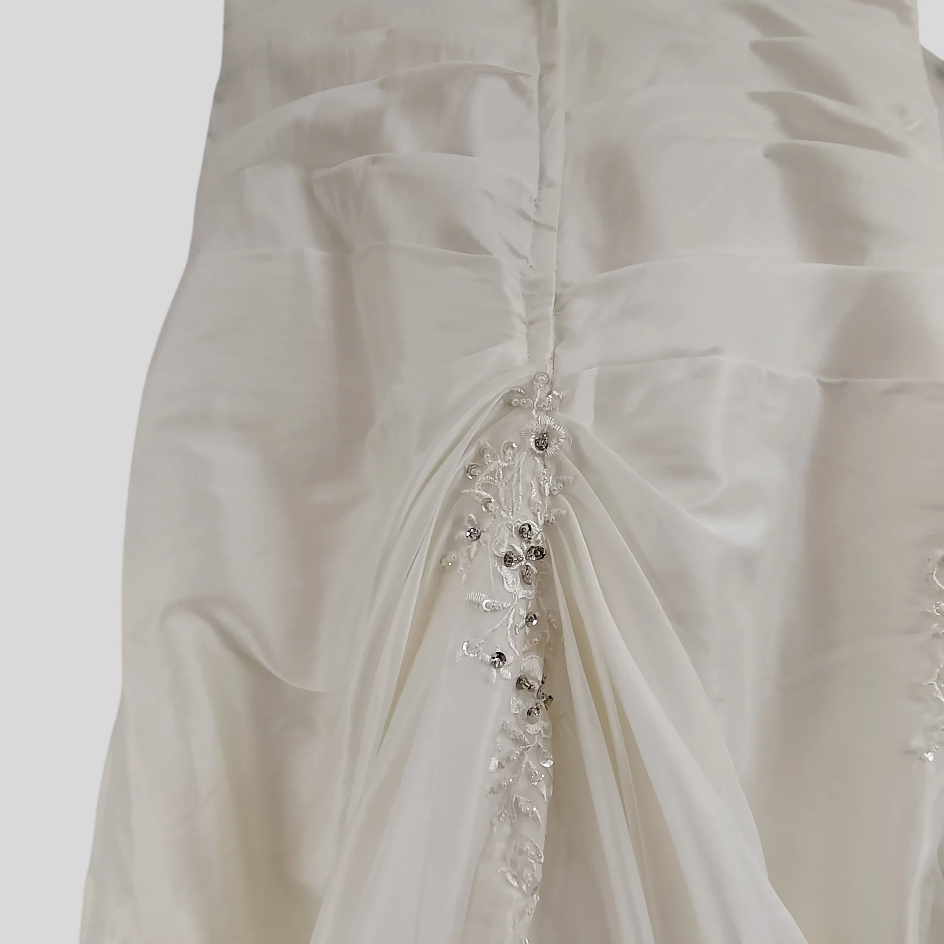 HY Ivory Hi-low Wedding Draped Dress Embellished UK S  Womenswear | Pre-loved - Image 5