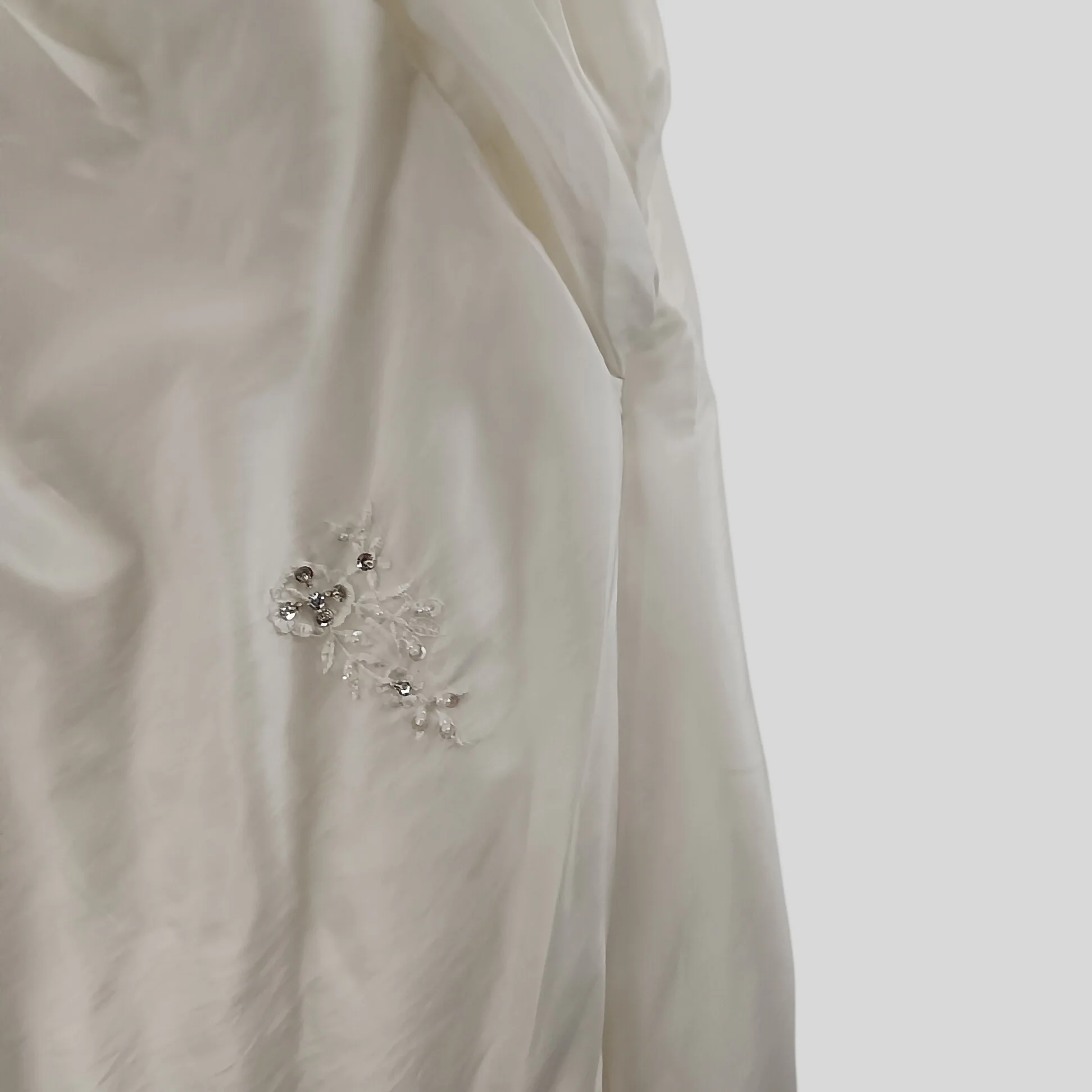 HY Ivory Hi-low Wedding Draped Dress Embellished UK S  Womenswear | Pre-loved - Image 6