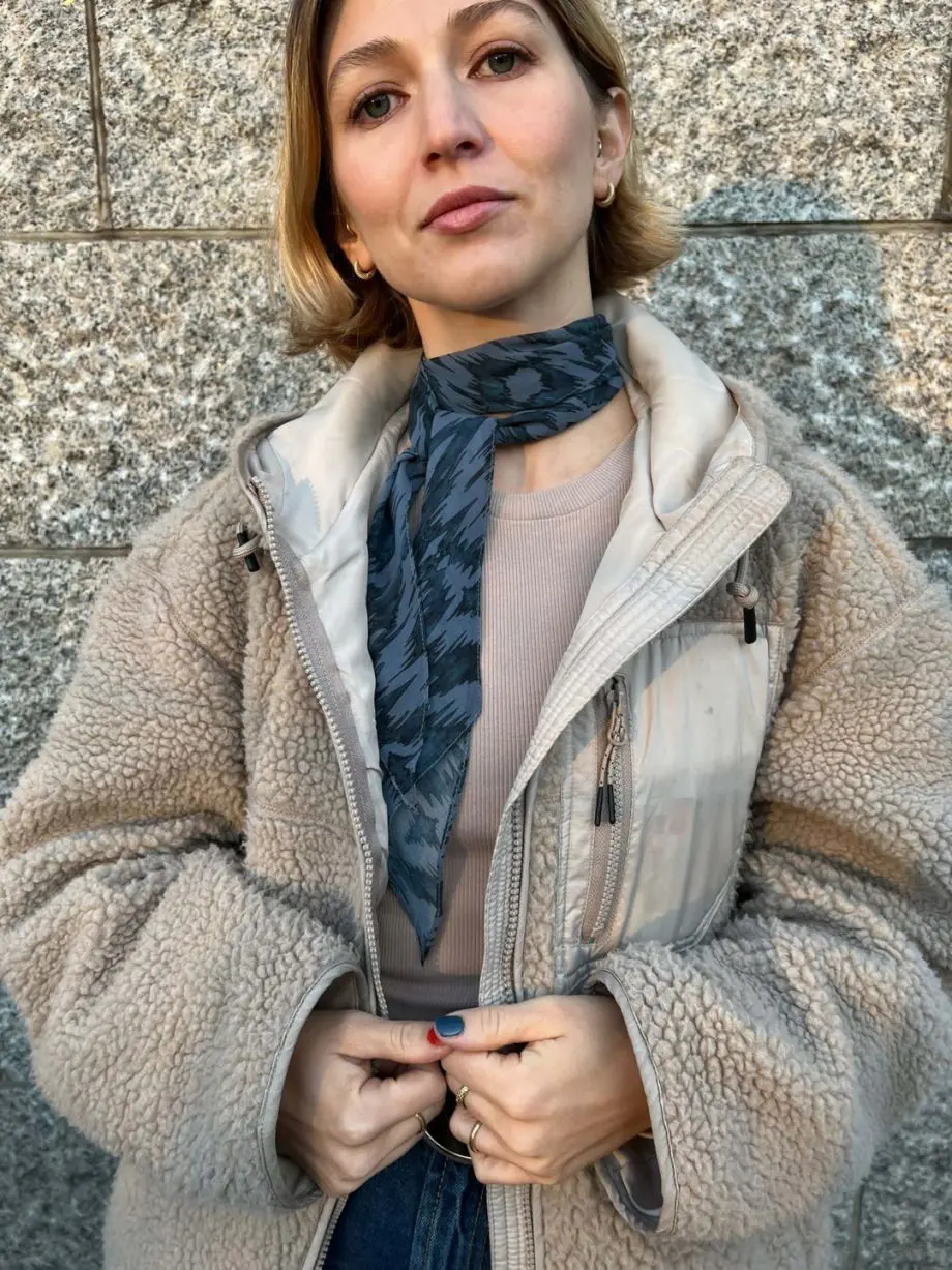 Ikat Scarf – Blue - Image 3