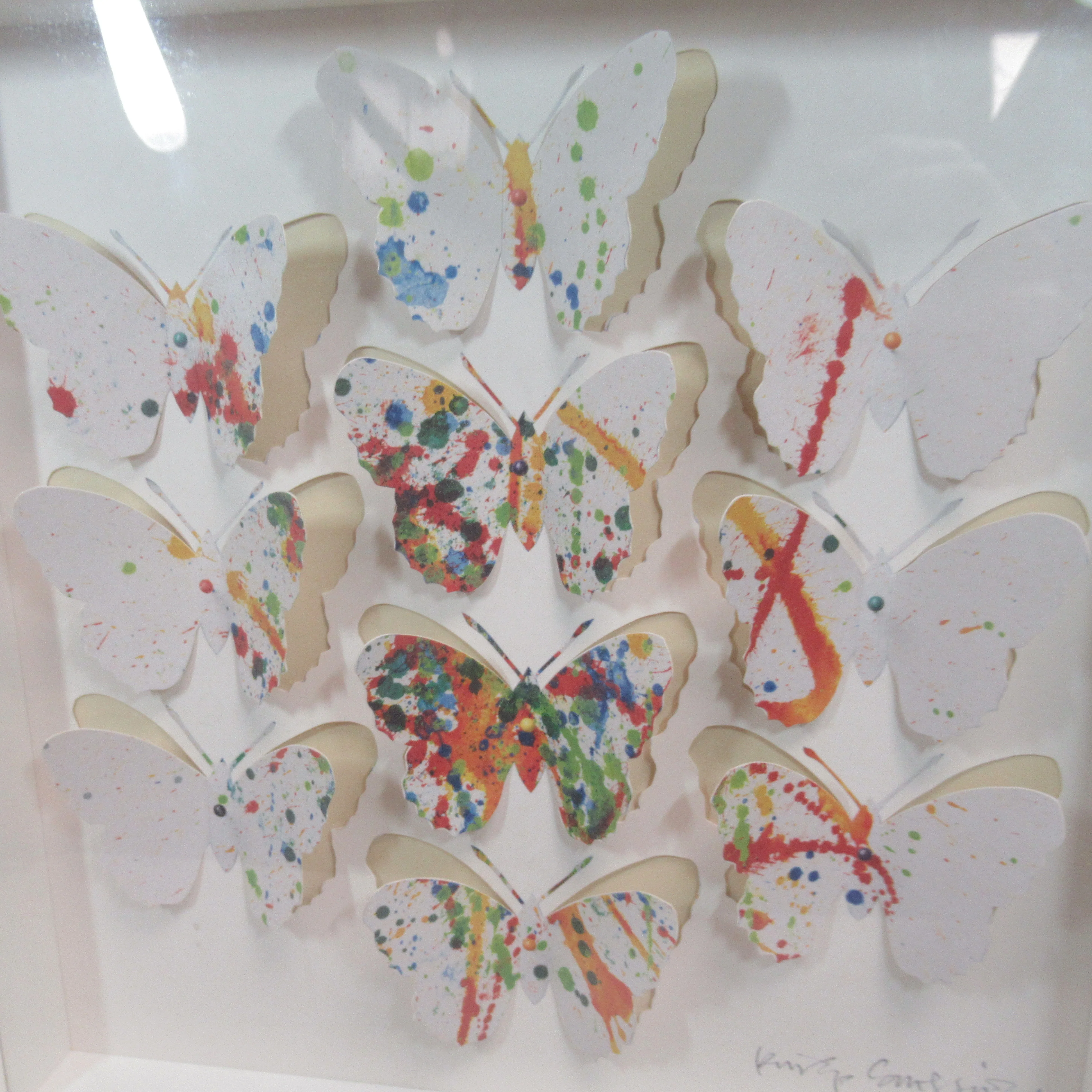 IKEA Olunda 3D Butterfly Box Art Print Framed 30x30cm | Preloved - Image 3