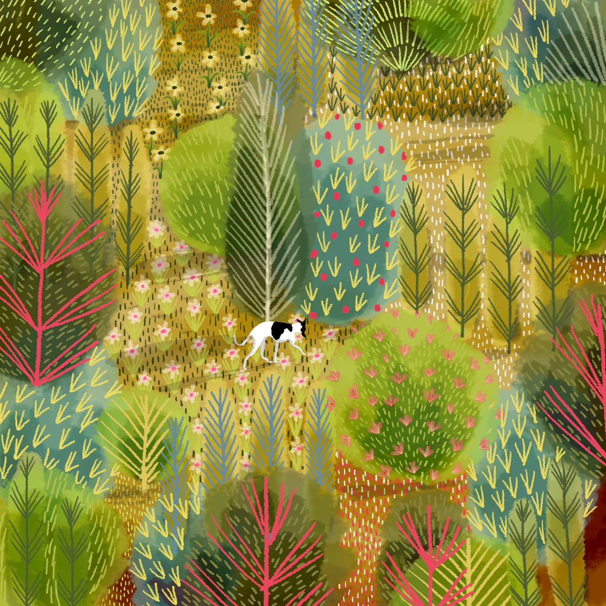 Illustrated scenes set of 6 greeting cards - Image 3