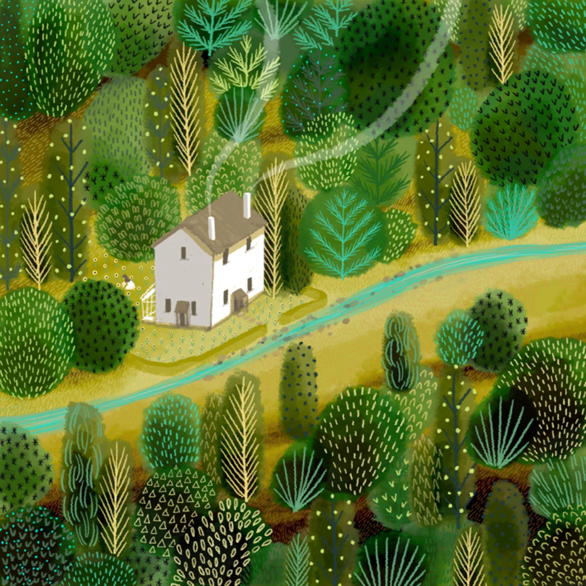 Illustrated scenes set of 6 greeting cards - Image 4