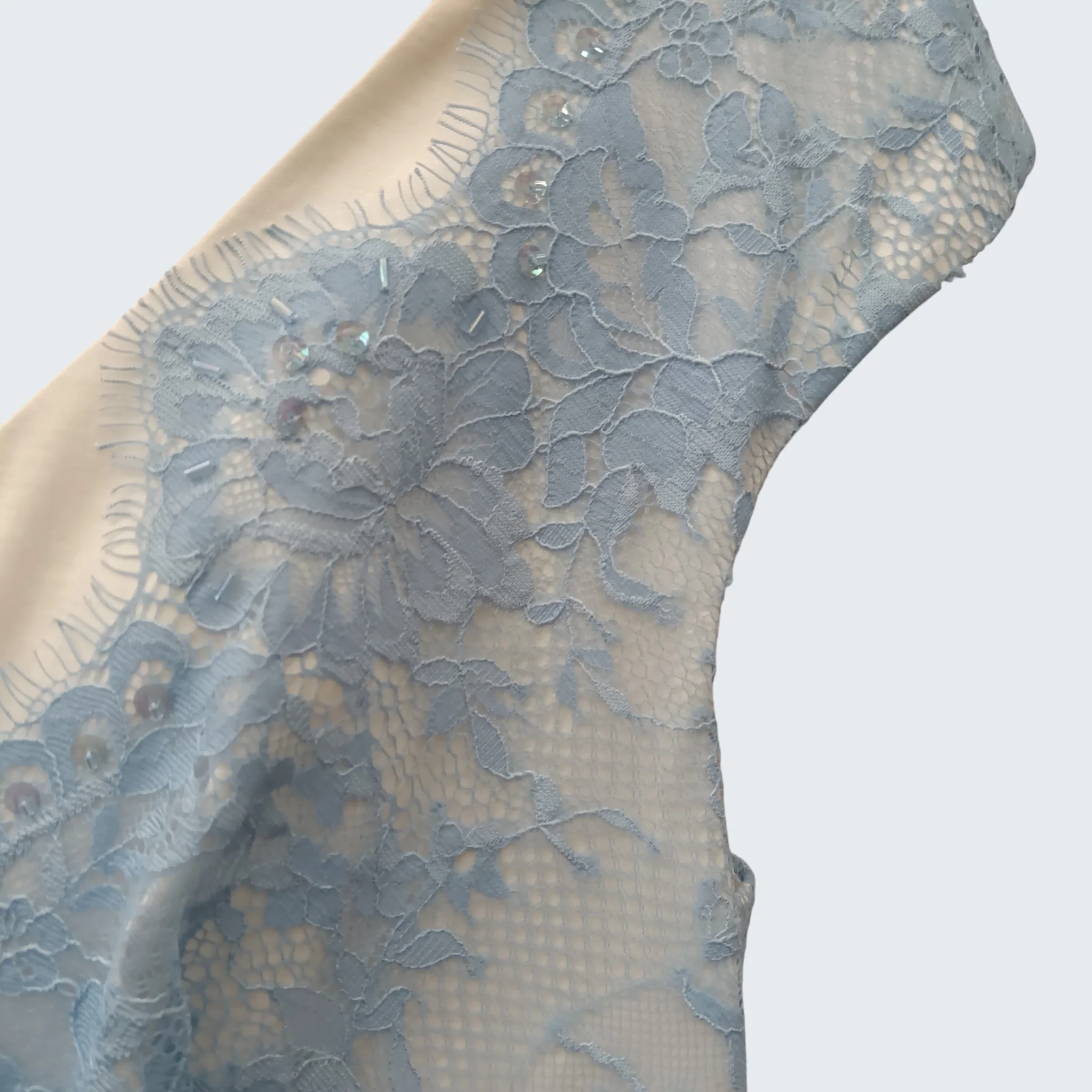Ispirato Mother Of Bride Outfit Cream / Sky Blue Lace Details Dress With Matching Jacket  UK 10 -Tags On - Womenswear | Pre-loved - Image 5