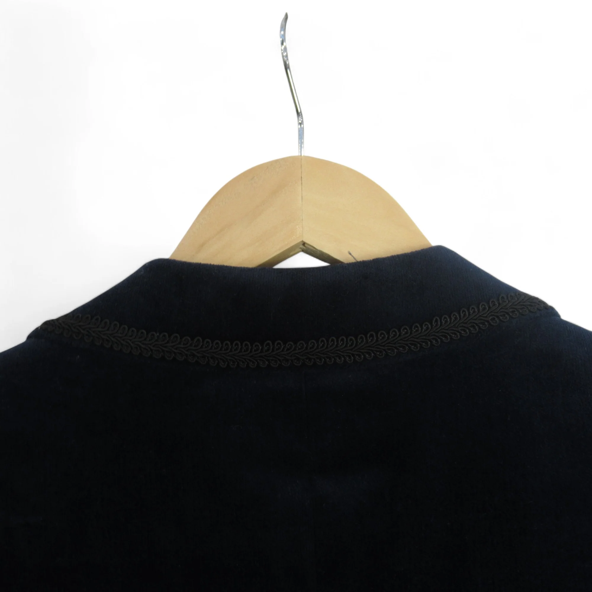 International Style Vintage Small Blue Velvet Blazer Menswear | Preloved - Image 5