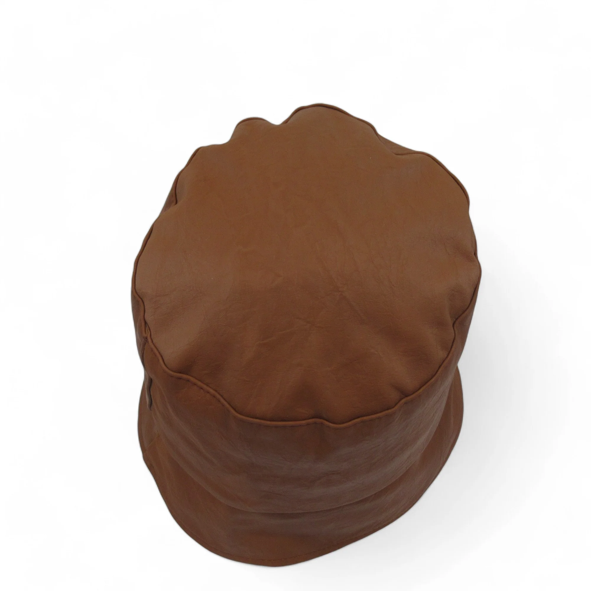 Intrend Brown Bucket Hat Vegan Leather Menswear | Preloved - Image 6