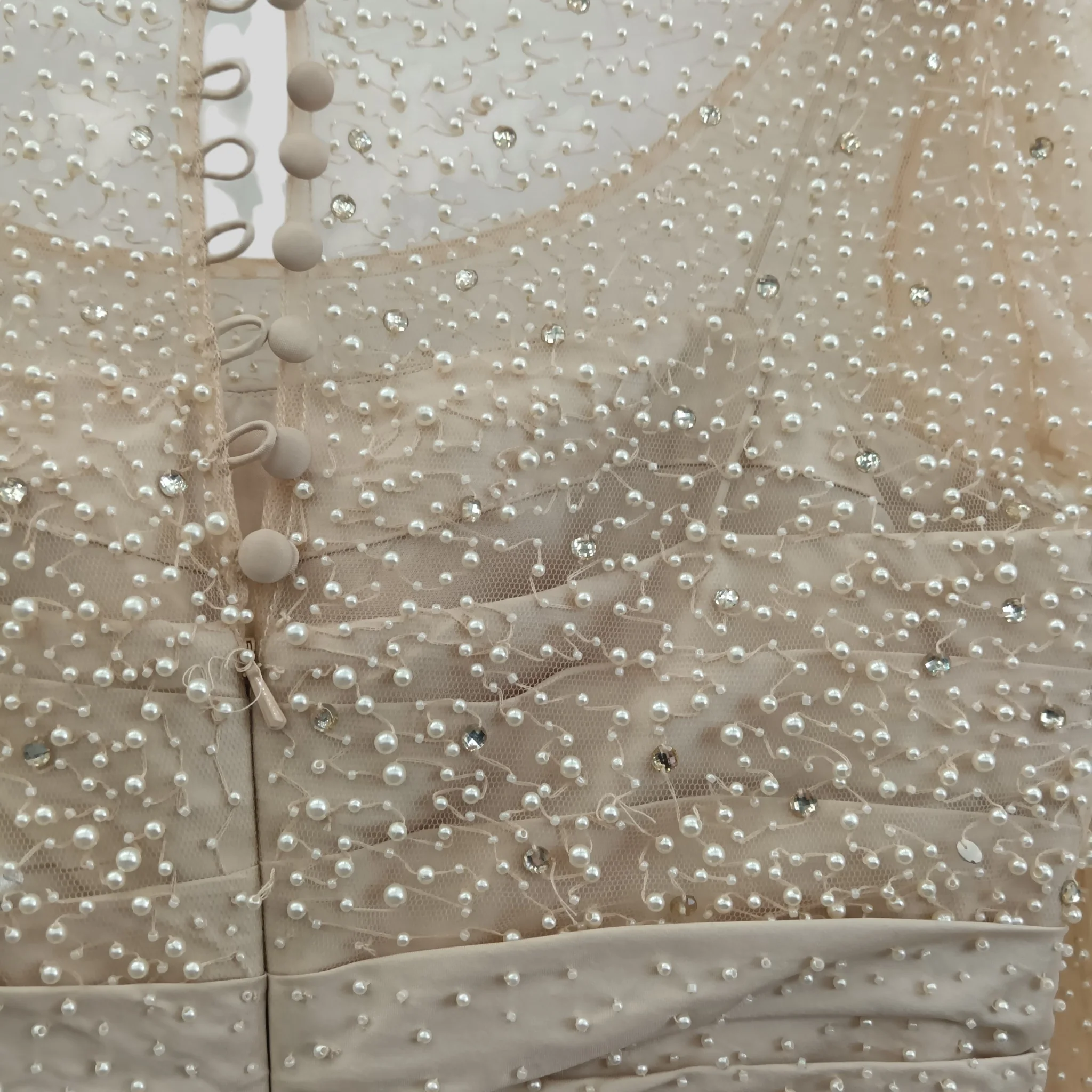 Irresistible by Veromia Mother of Bride Gold Embellished Dress UK 12 Womenswear | Pre-loved - Image 5