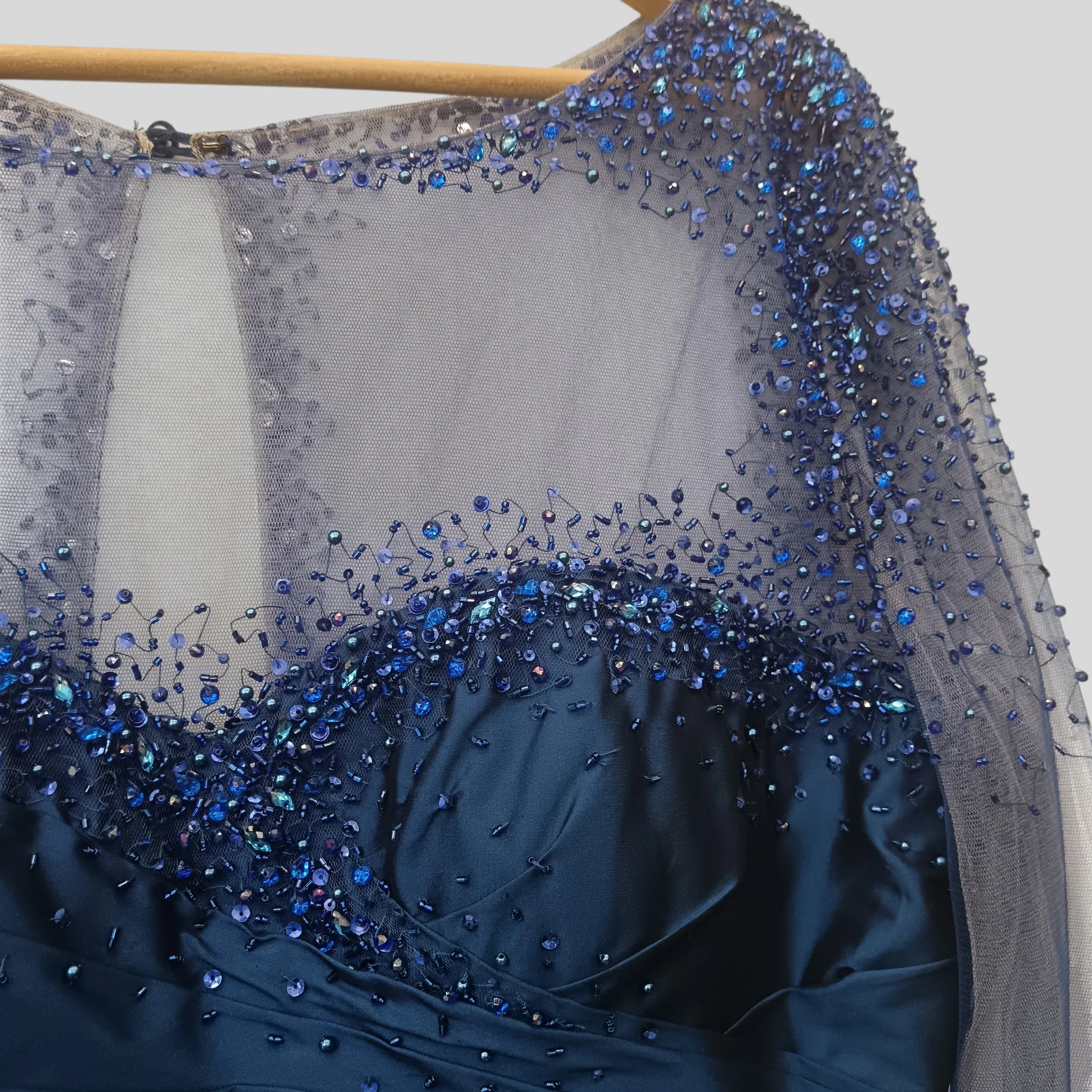 Irresistible by Veromia Royal Blue Satin Special Occasion  Dress UK 18 Womenswear | Pre-loved - Image 3