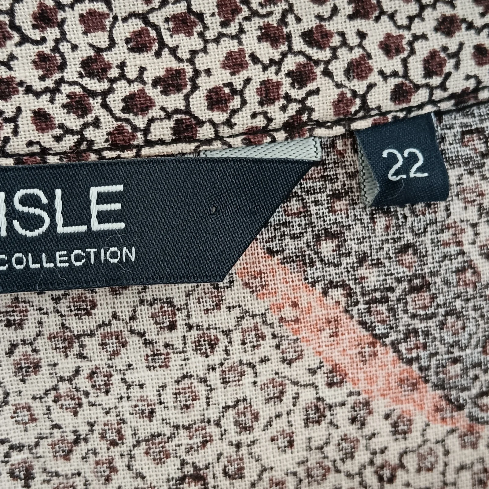 Isle Collection Ladies Dusky Pink & Yellow Botanical Blouse UK 22 Womenswear | Pre-loved - Image 3