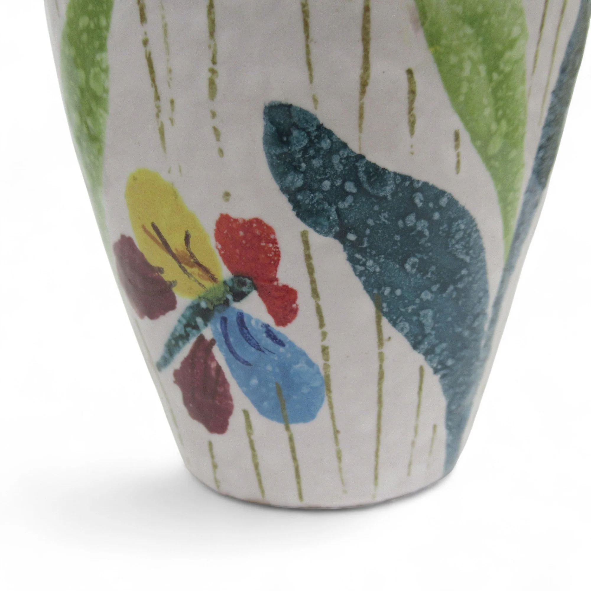 Italian Glazed Ceramic Bud Vase 14cm Multicoloured | Pre-Loved - Image 5