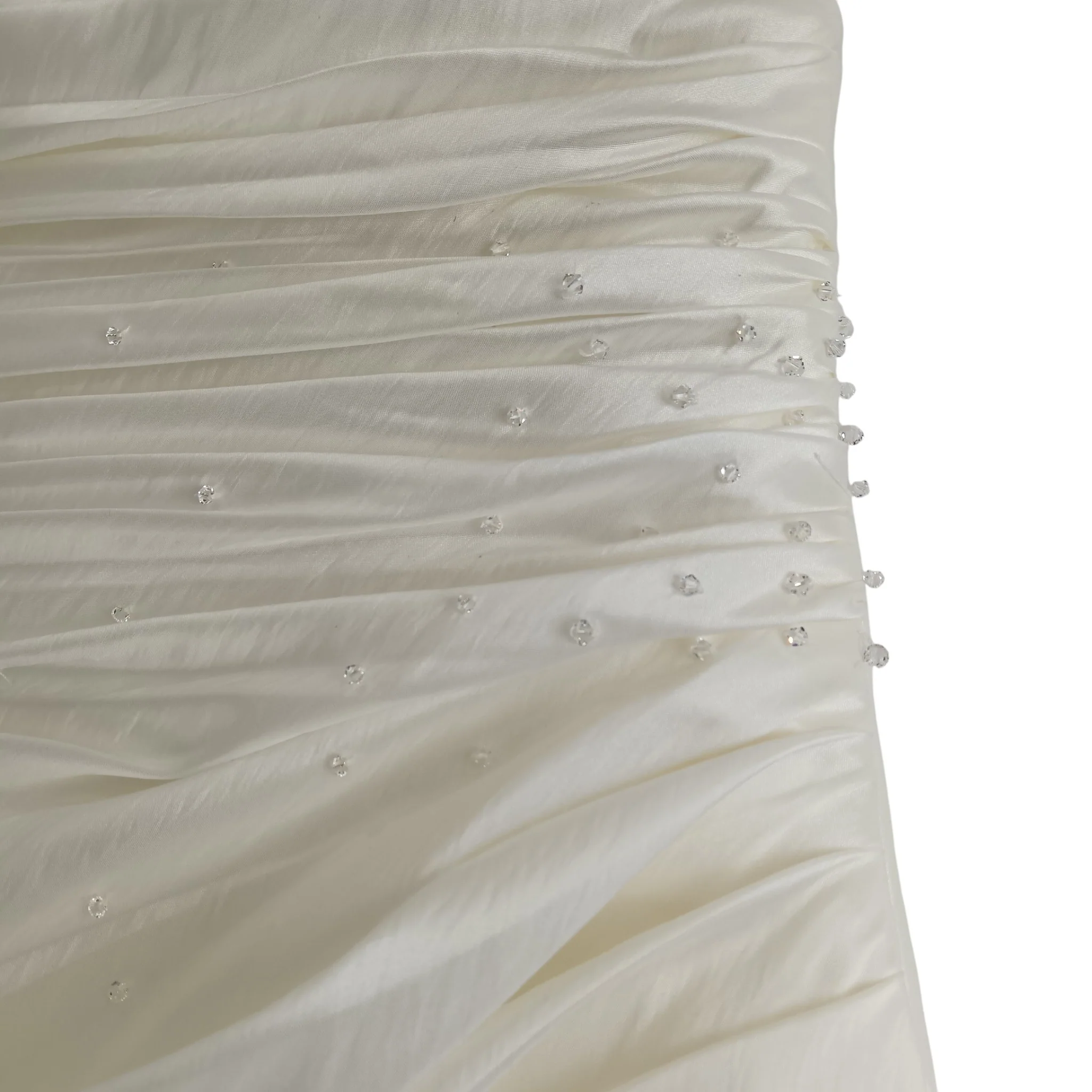 Ivory Satin Wedding Hi-low Draped Dress Strapless UK 12  Womenswear | Pre-loved - Image 4