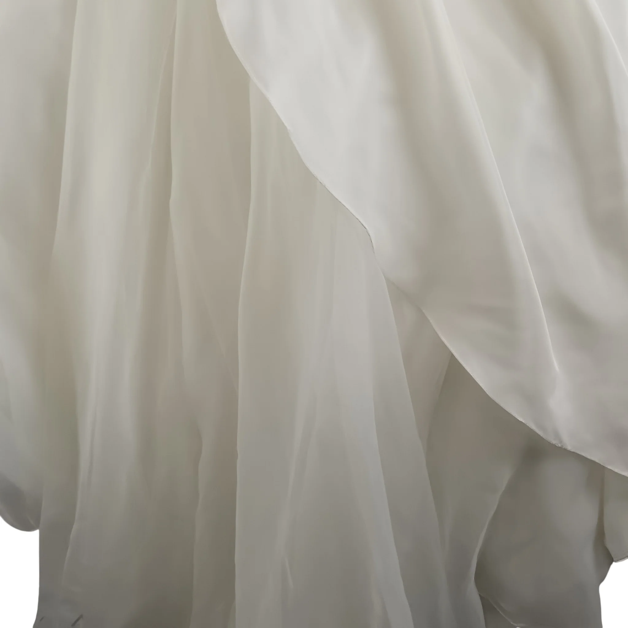 Ivory Satin Wedding Hi-low Draped Dress Strapless UK 12  Womenswear | Pre-loved - Image 5