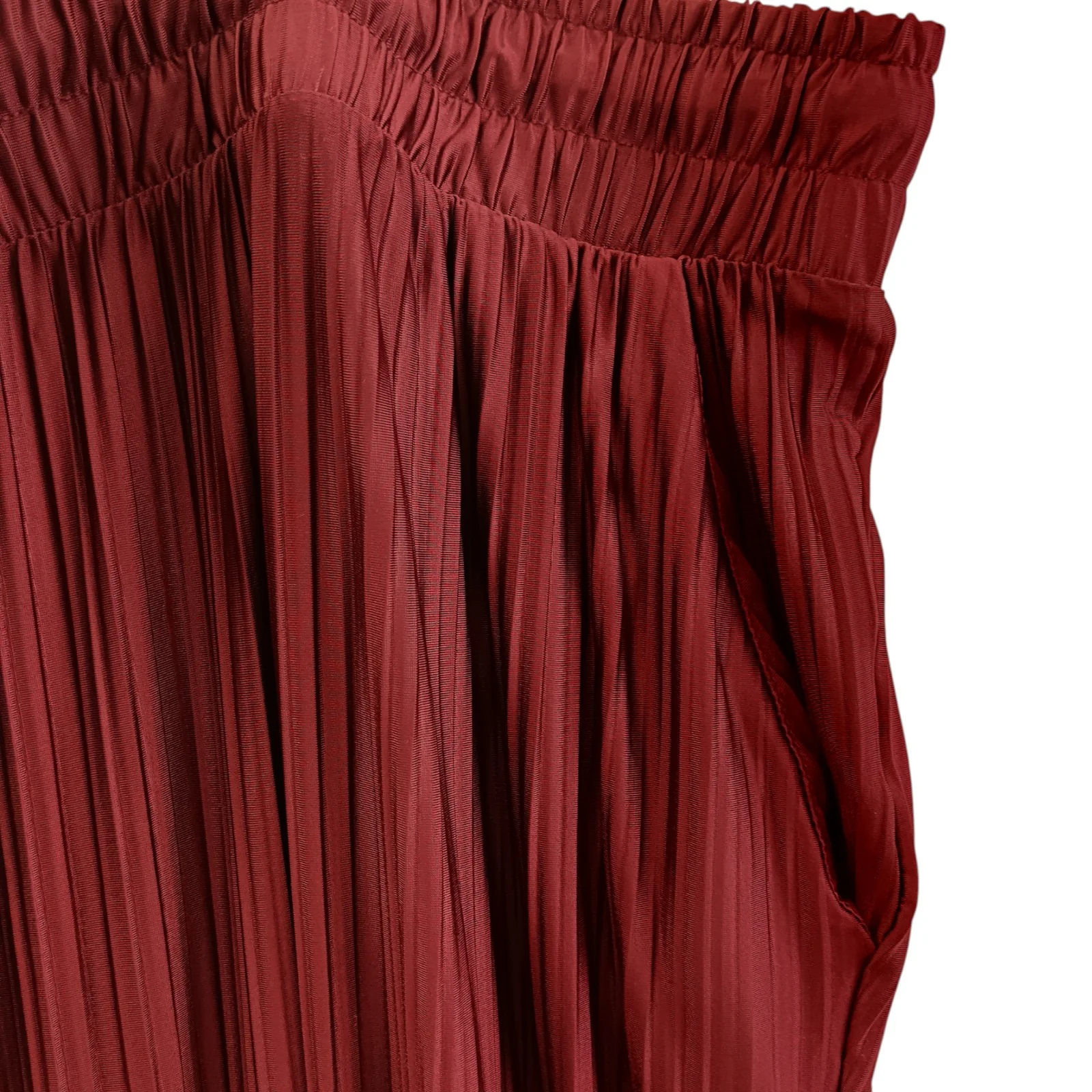 J D Williams Burgundy Pleated Trousers UK 32 - Tags on - Womenswear | Pre- loved - Image 5