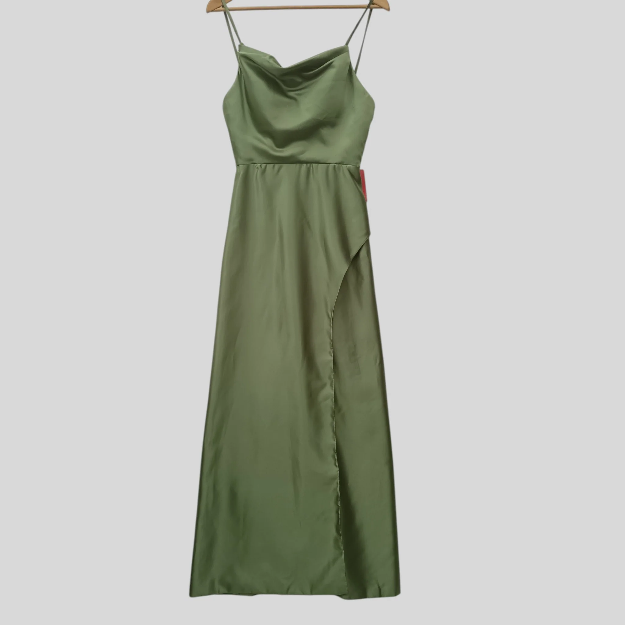 J J'S House Long Green Satin Strappy  Dress UK 8 - Tags On - Womenswear | Pre-loved