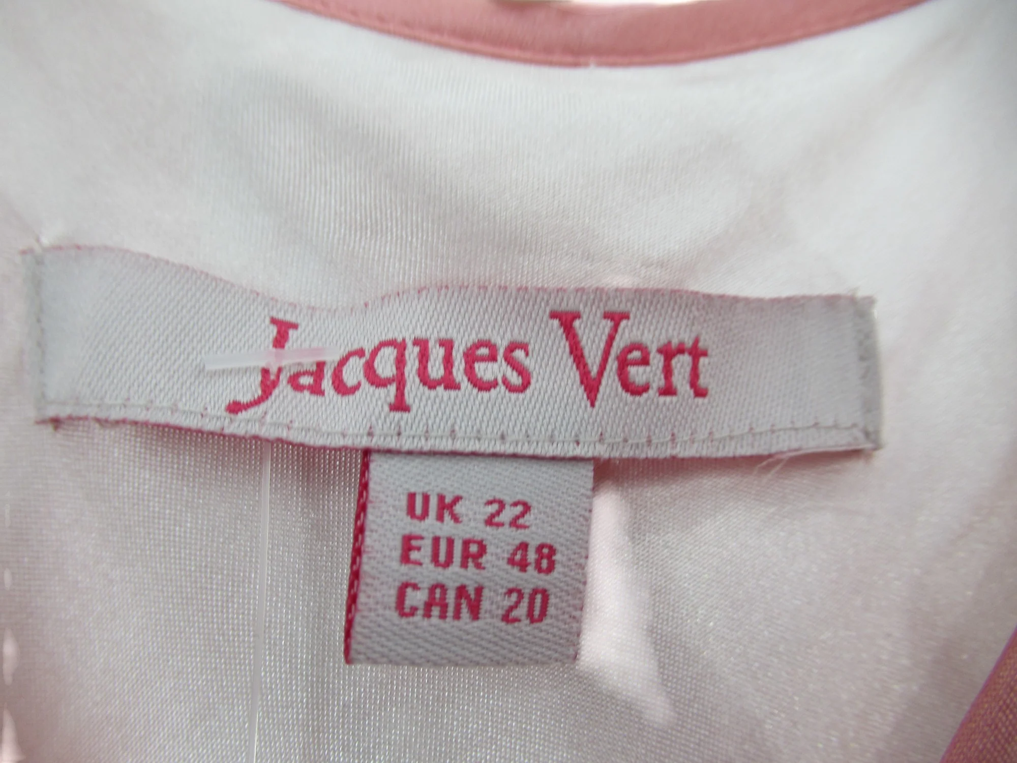 Jacques Vert Dress UK 22 Pink Sleeveless Womenswear | Pre-loved - Image 3