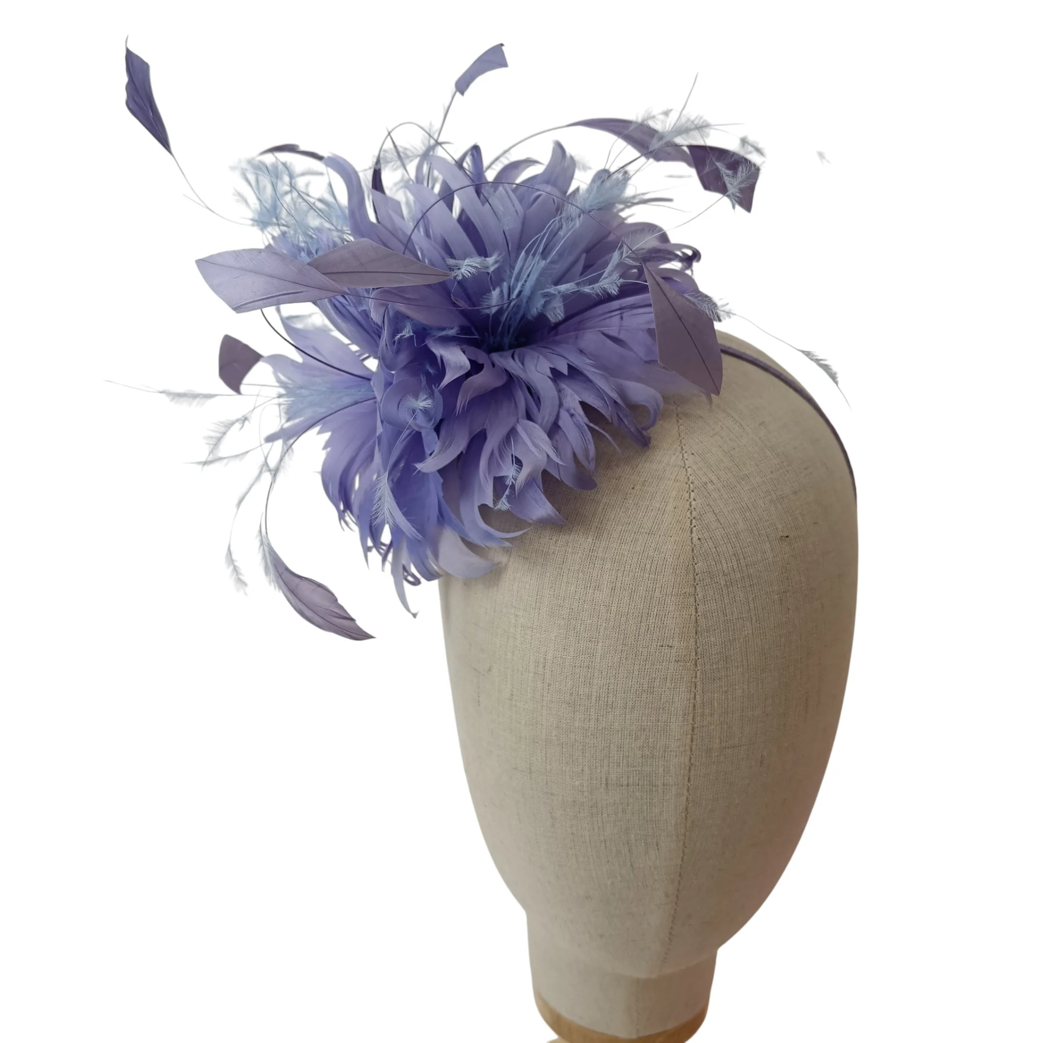 Jacques Vert Lilac Feathers Special Occasion Wedding Fascinator Womenswear | Pre-loved