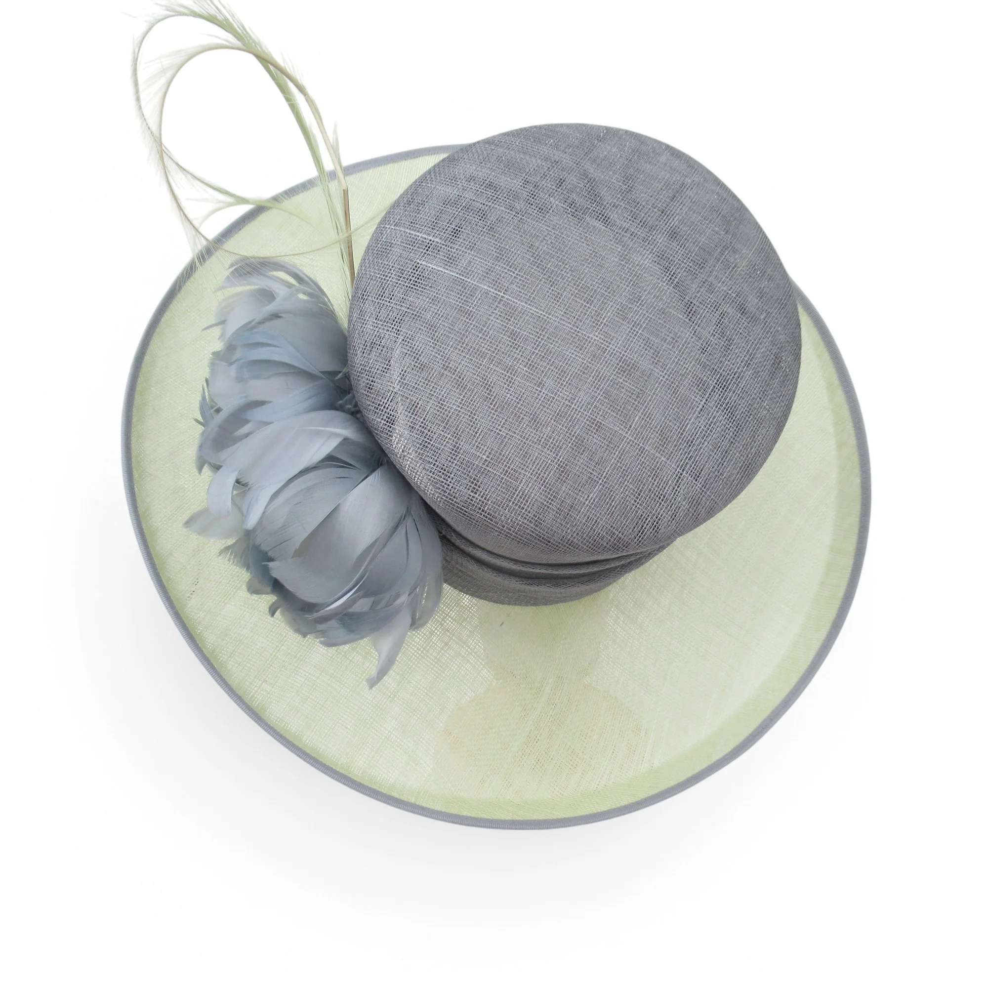 Jacques Vert Mother Of Bride Vintage Hat Lime Grey Womenswear | Pre-loved - Image 3