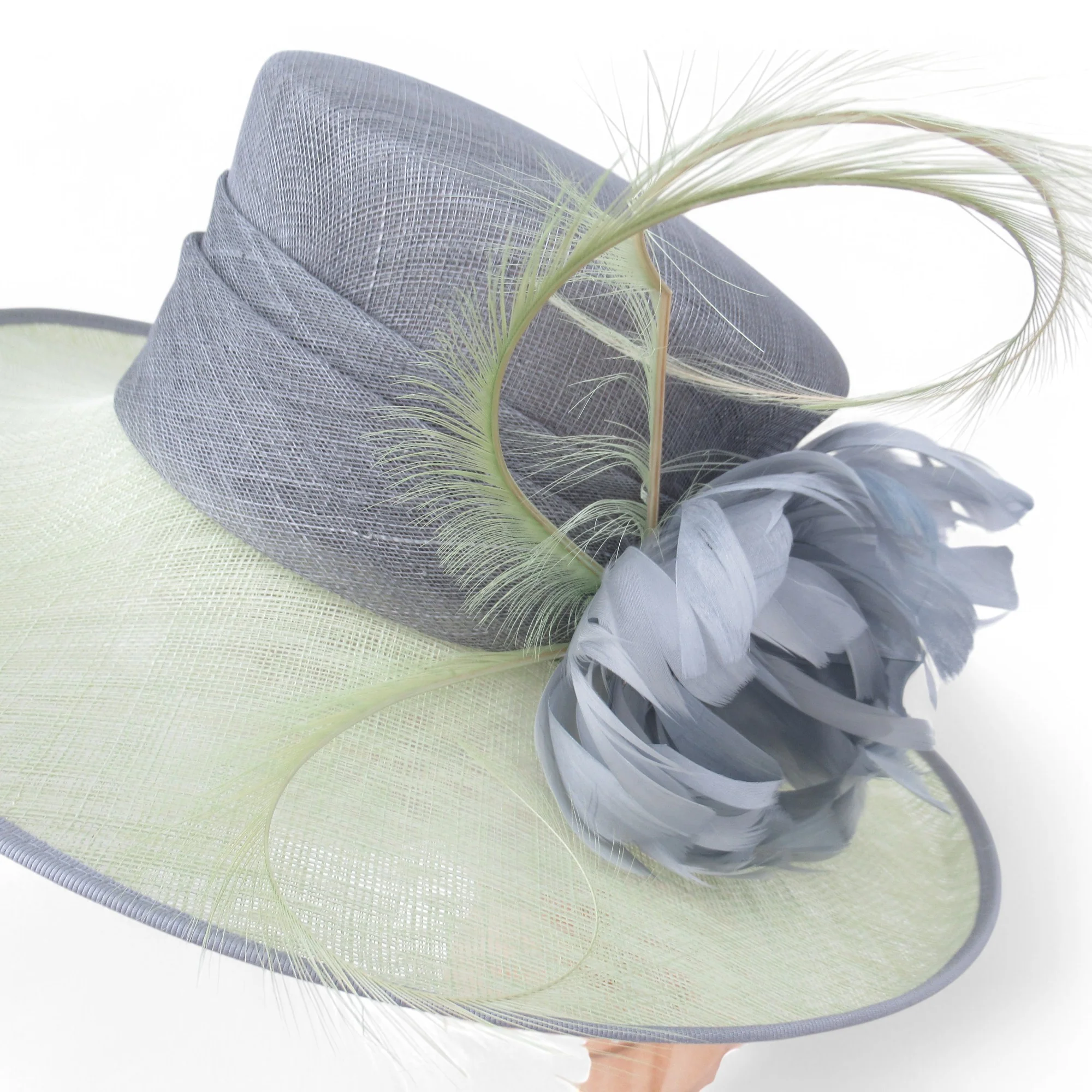 Jacques Vert Mother Of Bride Vintage Hat Lime Grey Womenswear | Pre-loved - Image 5