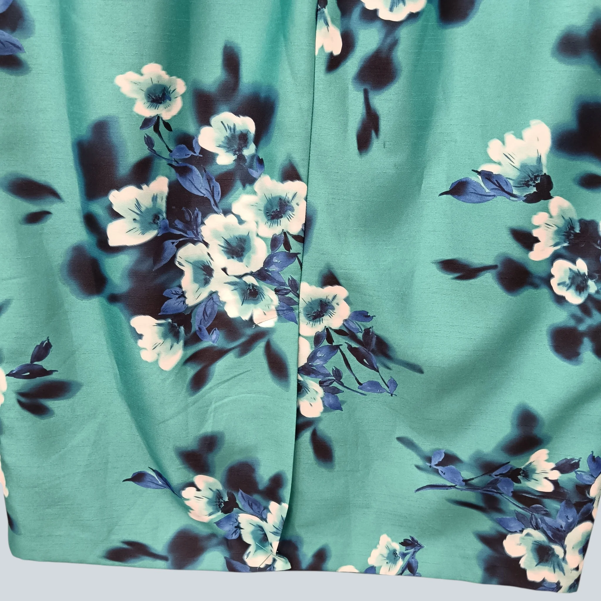 Jacques Vert Turquoise Floral Print Mother of Bride Dress UK Large Womenswear | Pre-loved - Image 6