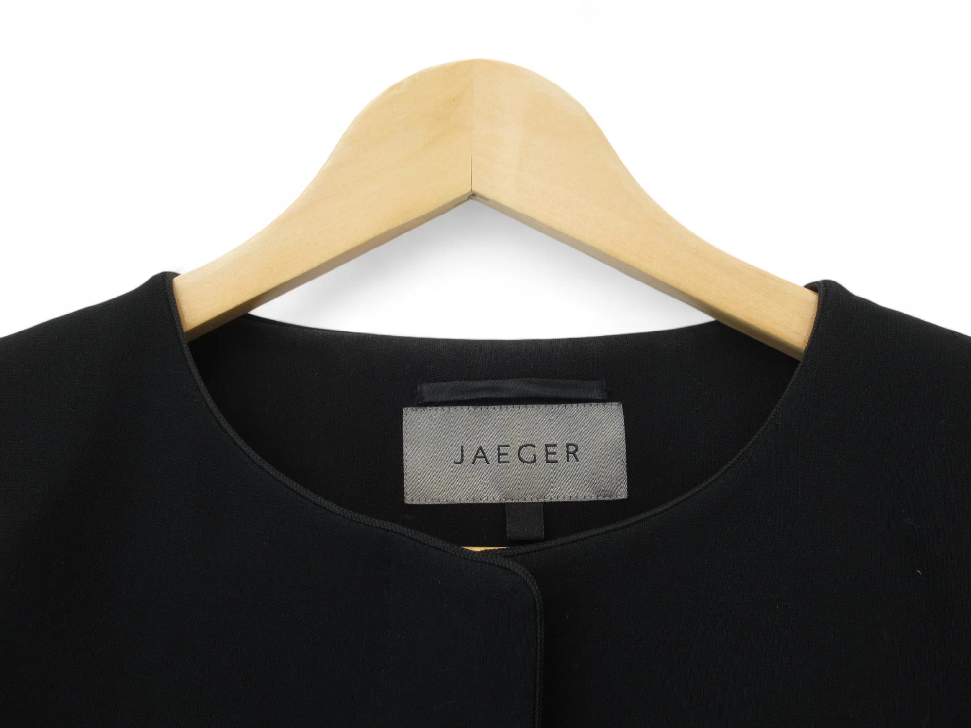 Jaeger UK 14 Black Formal Jacket Womenswear | Preloved - Image 3