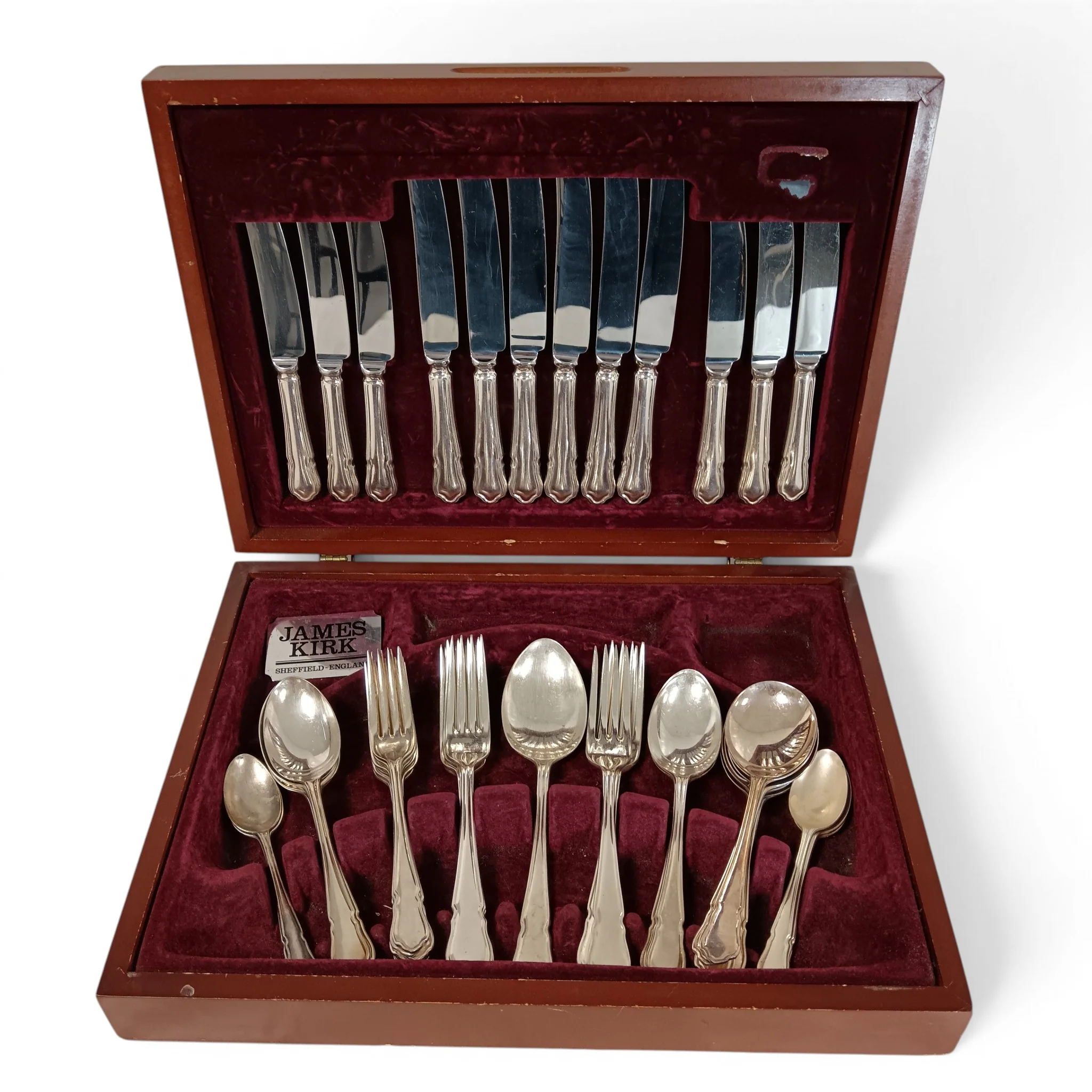 James Kirk 46 Piece Cutlery Set Stainless Steel & EPNS Sheffield England | Pre-loved